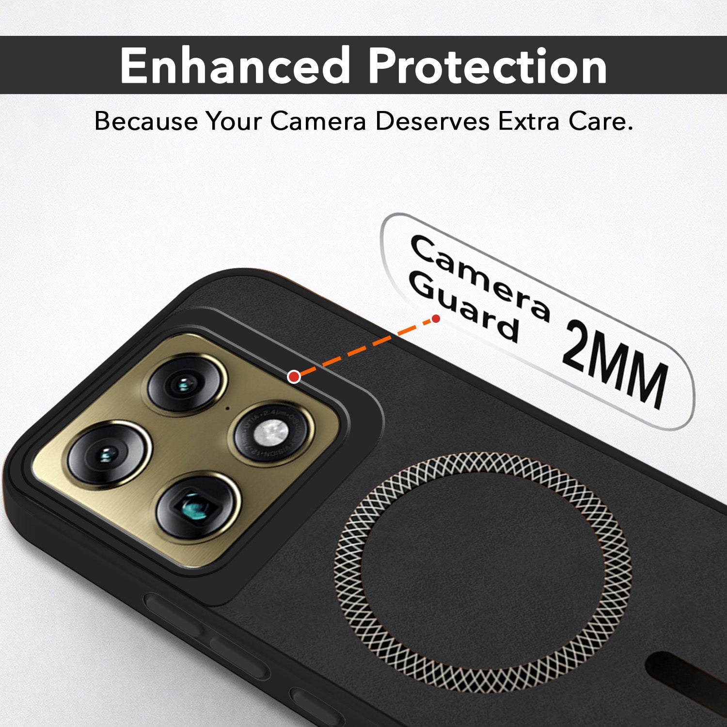 For Motorola Moto Signature 5G Back Cover Case Leather Finish (MagSafe Compatible Wireless Charging | Soft Touch | Camera Bump Protection)