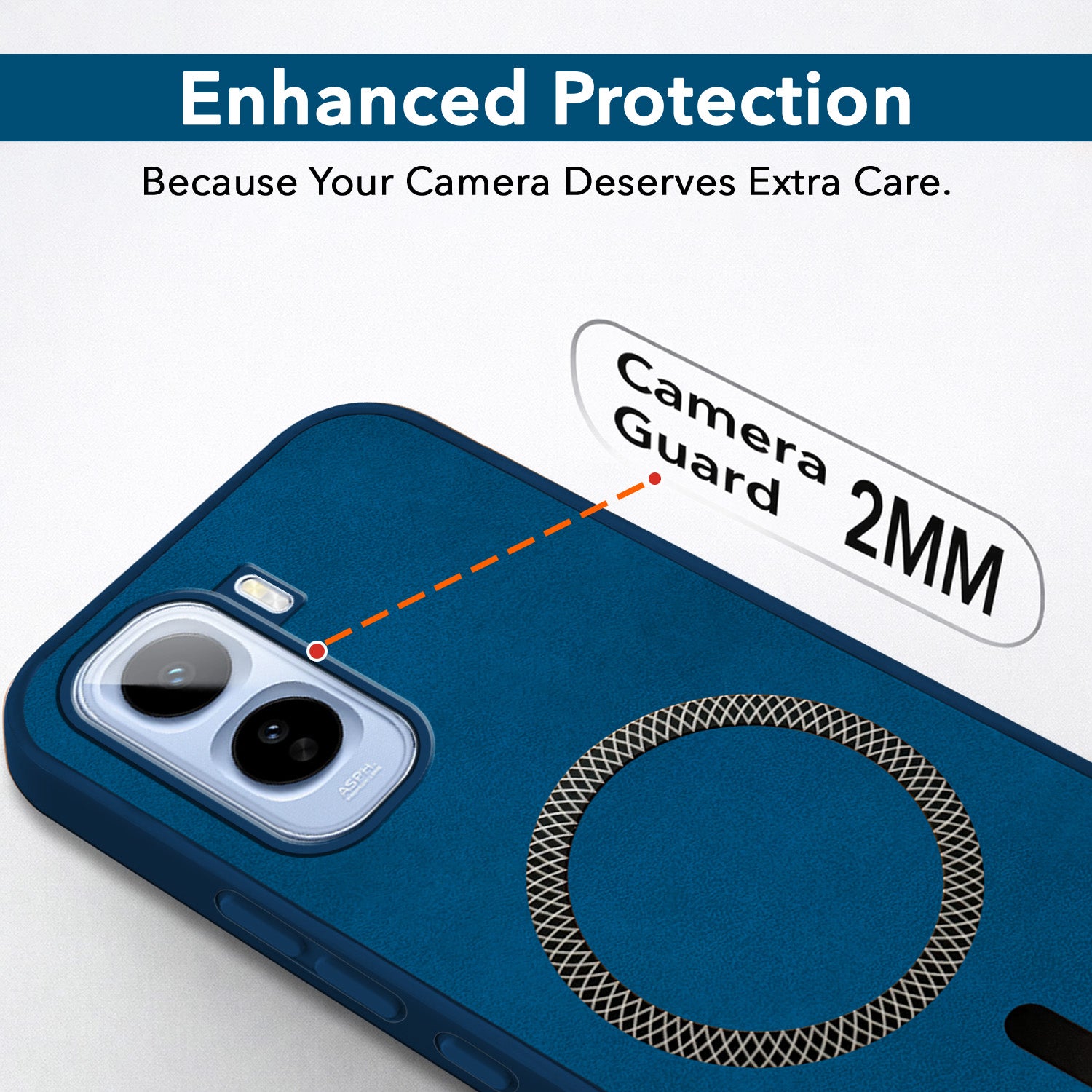 For Vivo T5 Pro 5G Back Cover Case Leather Finish (MagSafe Compatible Wireless Charging | Soft Touch | Camera Bump Protection)