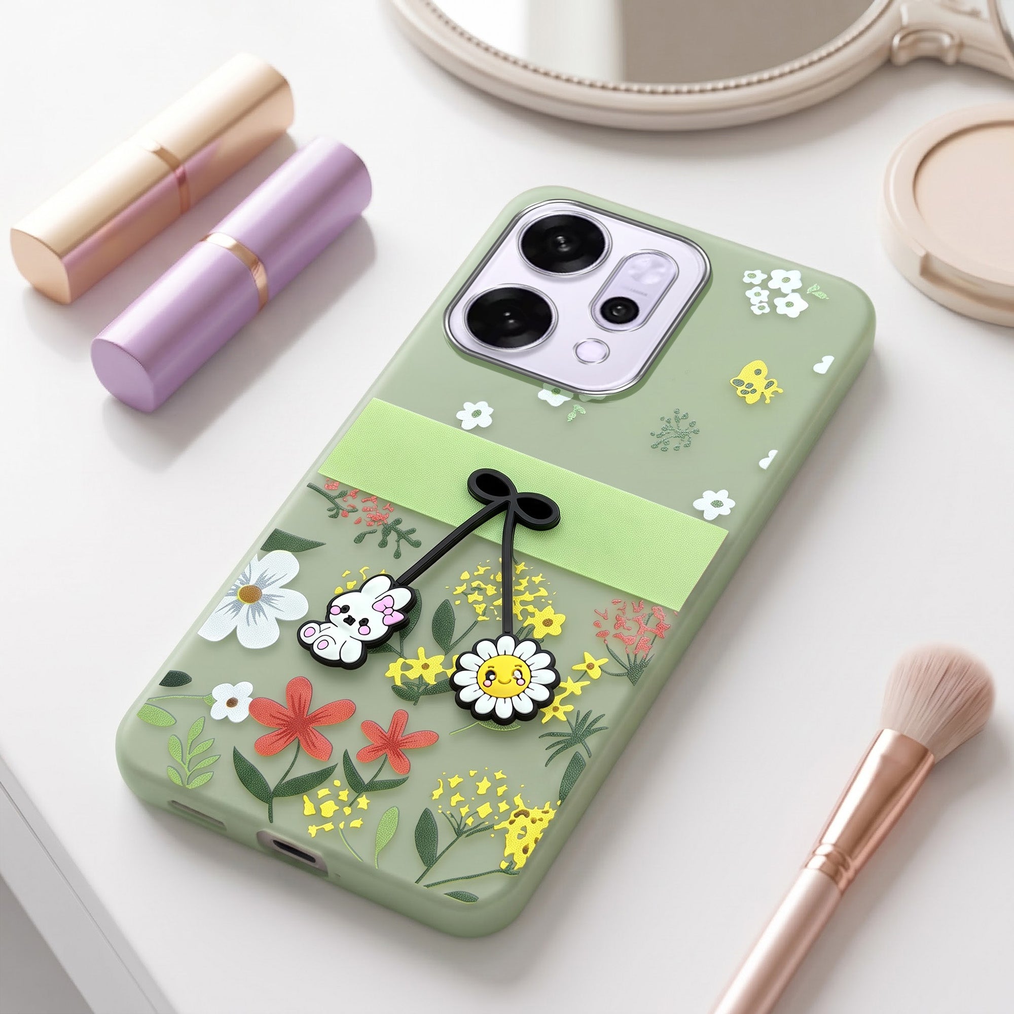 For Oppo Reno14 5G | Oppo Reno 14 5G Back Cover Case (3D Cute Cartoons | Hard Back Side Soft | Matte Premium Finish | HD Printing)