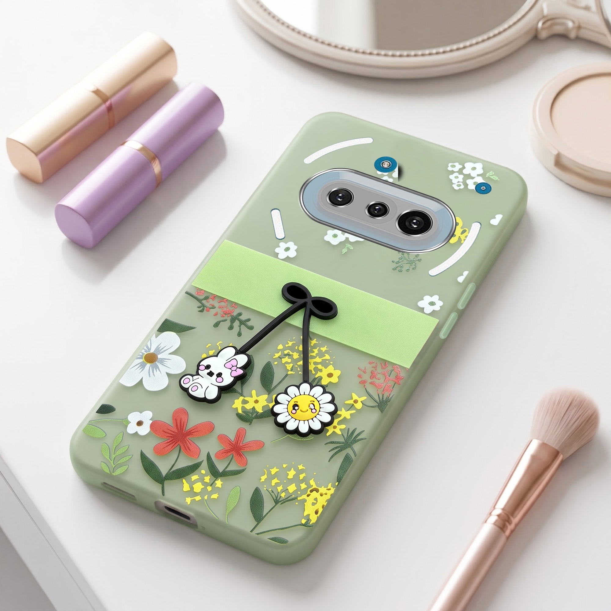 For Nothing Phone 3A 5G Back Cover Case (3D Cute Cartoons | Hard Back Side Soft | Matte Premium Finish | HD Printing)