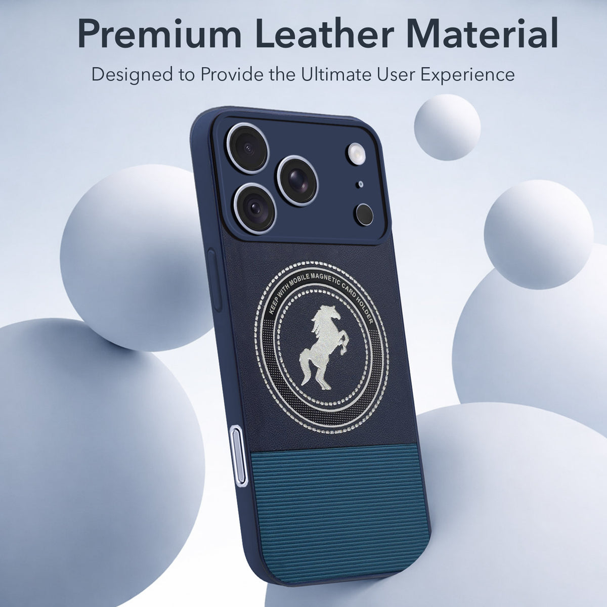 For Apple iPhone 18 Pro Back Cover Case PU Leather Finish (Professional Minimalist Texture | MagSafe Compatile | Camera Protection | Sleek Sober Formal)