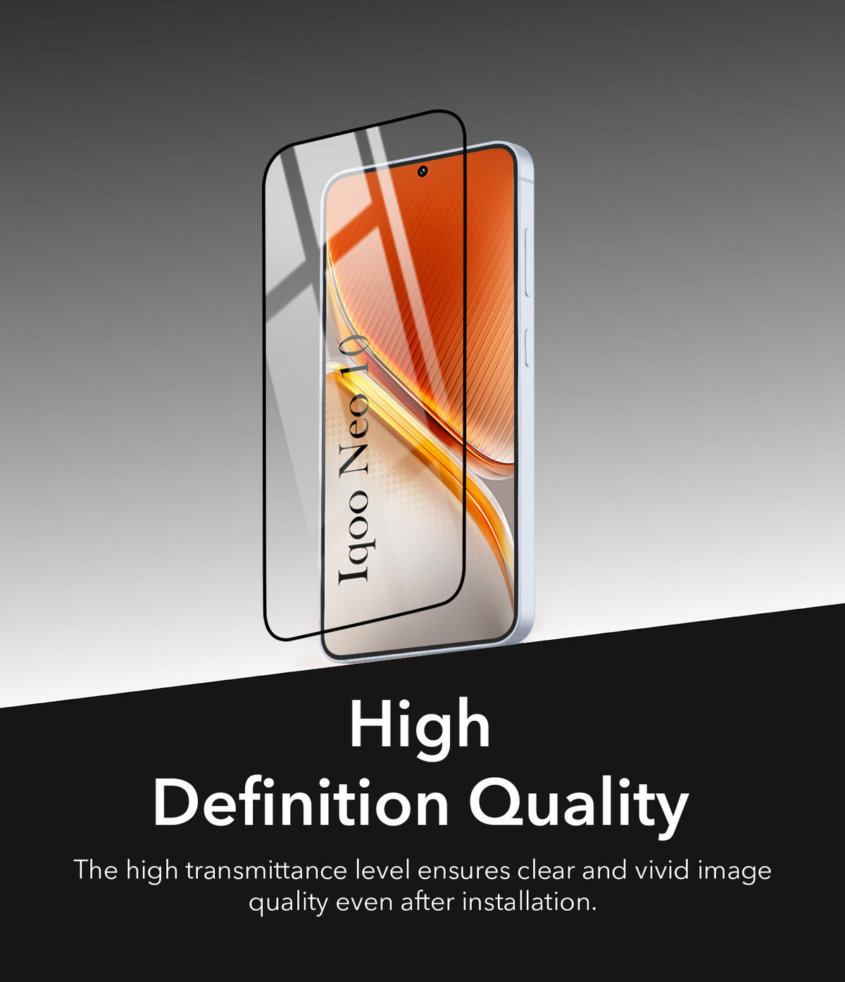 Tempered Glass For Vivo iQOO Neo 10 Military-Grade Gorilla Tempered Glass Screen Protector With Installation Kit | Shatterproof, Full Coverage, HD Clear, Scratch Resistant (Pack of 1)