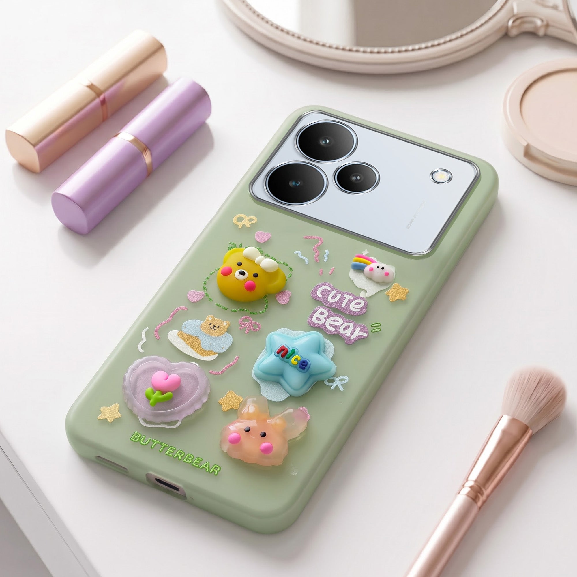 For Realme P4 Back Cover Case (3D Cute Cartoons | Hard Back Side Soft | Matte Premium Finish | HD Printing)