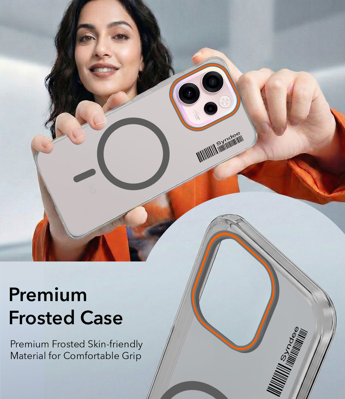 For Oppo Reno 15c Back Cover Case (Soft Touch | Camera Bump Protection | MagSafe Compatible | Matte Finish)