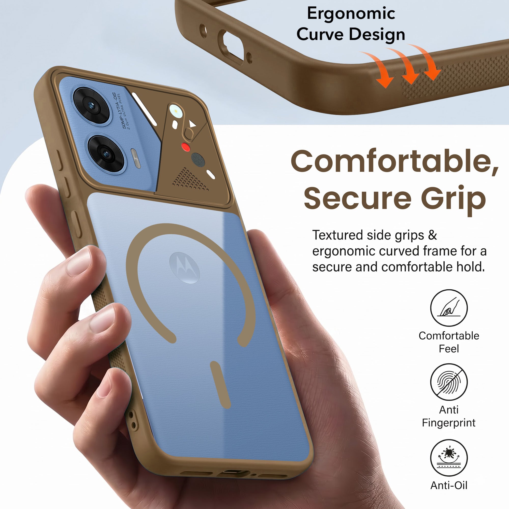 For Motorola Moto G96 Back Cover Case Lifetime Anti-Yellow Clear (Camera Protection | Side Grip | Wireless MagSafe Compatible) (Copy)