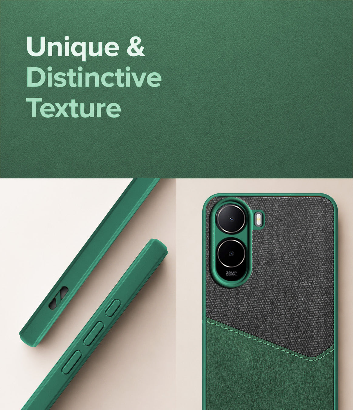 For Poco C85x 5G Back Cover Case (Dual Colour Stitch | Professional Minimalist Feel | Soft and Flexible)