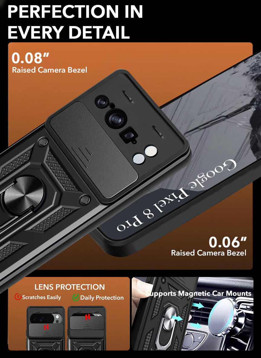 For Google Pixel 8 Pro Back Cover Case (Hybrid Dual Armor Polycarbonate)