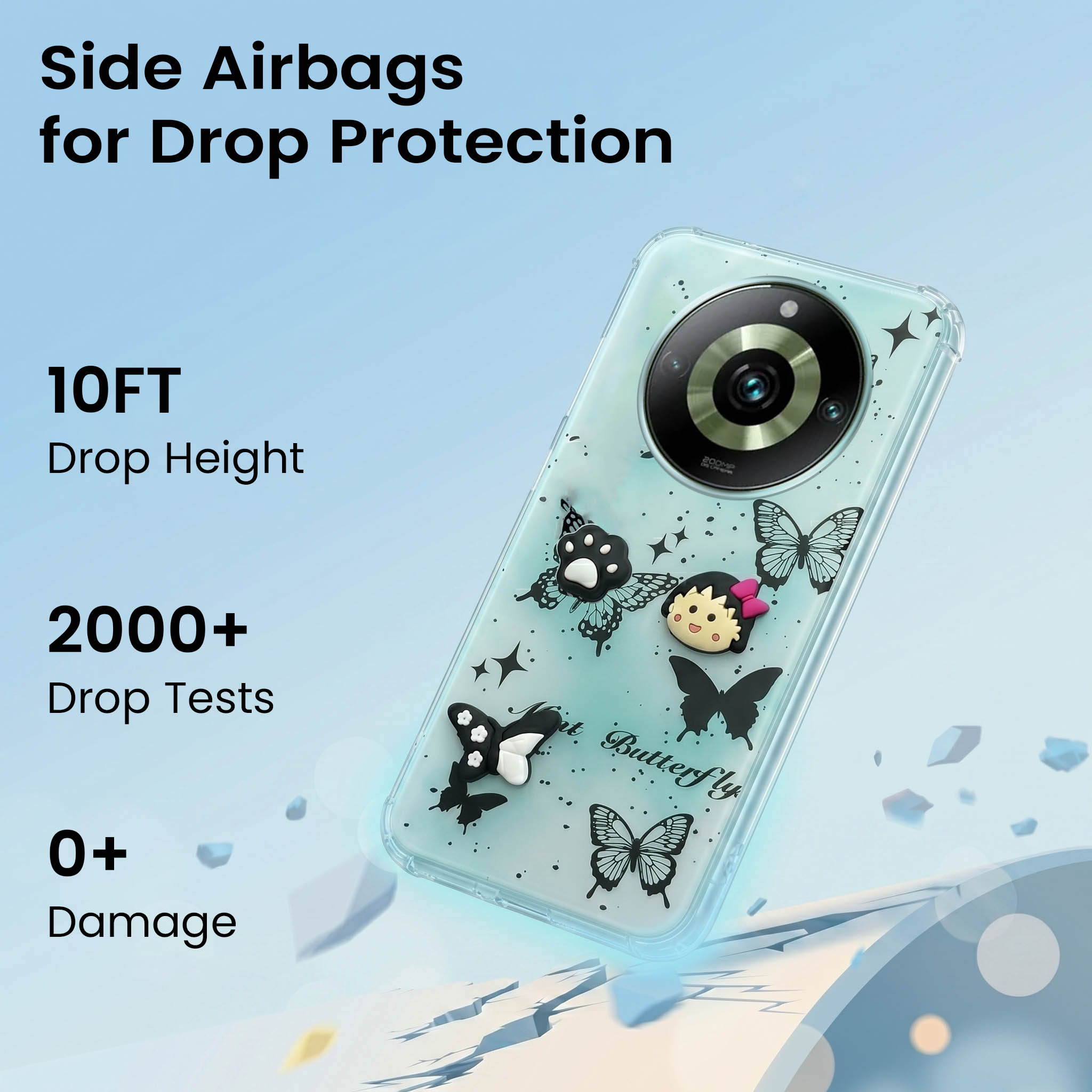 For Realme 11 Pro 5G | Realme 11 Pro Plus 5G Back Cover Case (3D Cute Cartoons | Hard Back Side Soft | Matte Premium Finish | HD Printing)