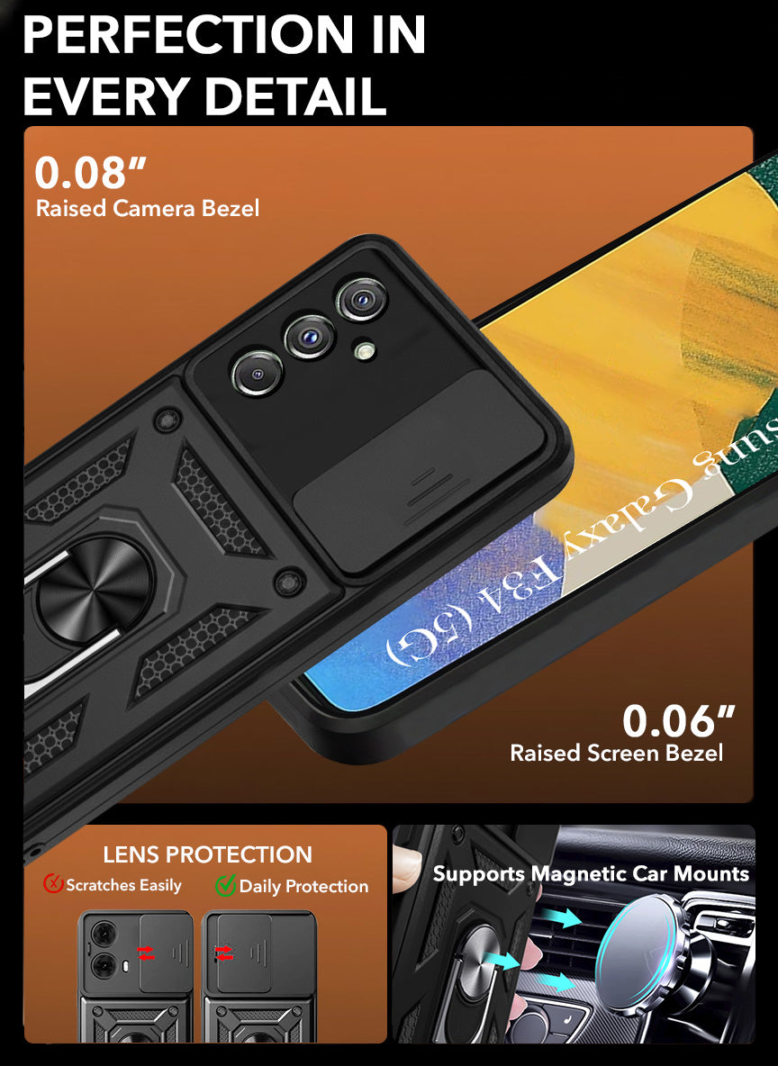 For Samsung Galaxy F34 5G Back Cover Case (Hybrid Dual Armor Polycarbonate)