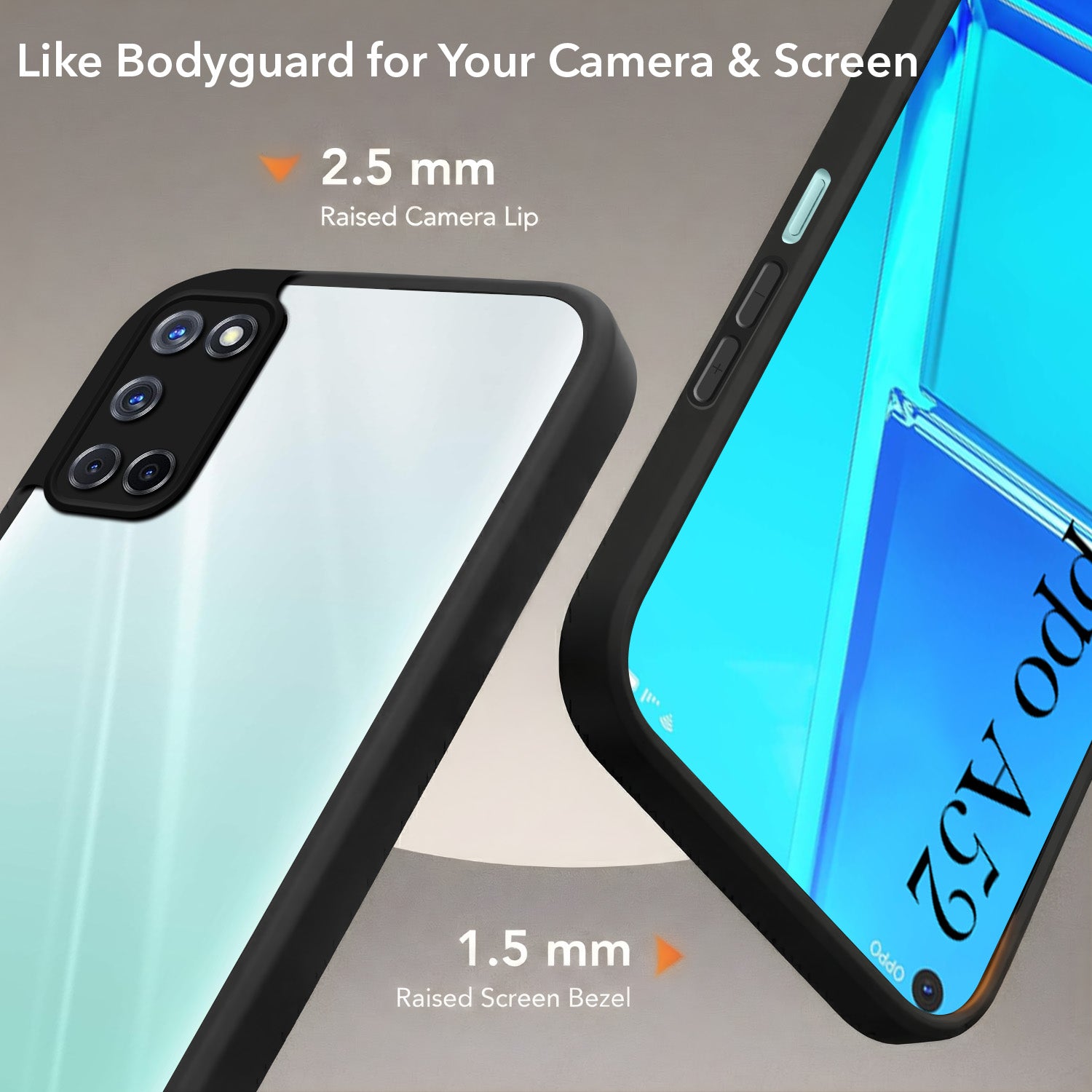 For Oppo A52 Back Cover Case (Built-in Stand | Lifetime Anti Yellow | Kickstand Shockproof | Camera Protection | MagSafe Compatible)