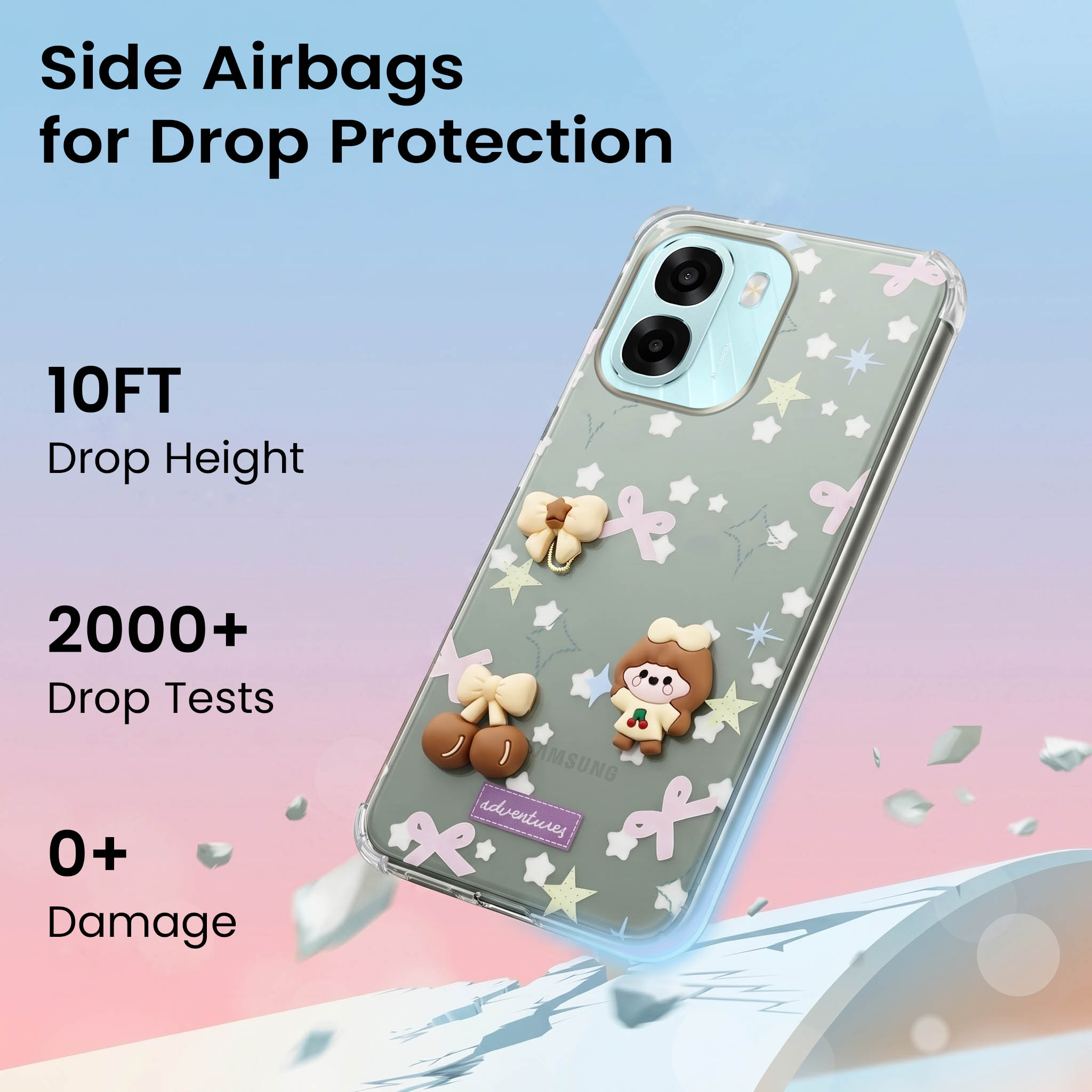 For Oppo A6X | Oppo A6S Back Cover Case (3D Cute Cartoons | Hard Back Side Soft | Matte Premium Finish | HD Printing)