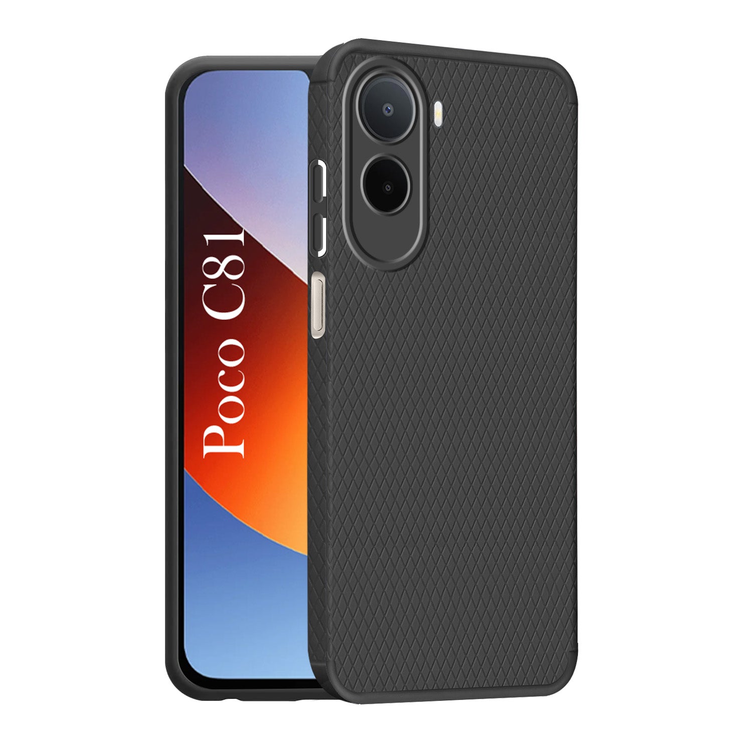 For Poco C81 5G Back Cover Case Liquid Silicone (Camera Protection | Side Grip Texture | Soft and Flexible)