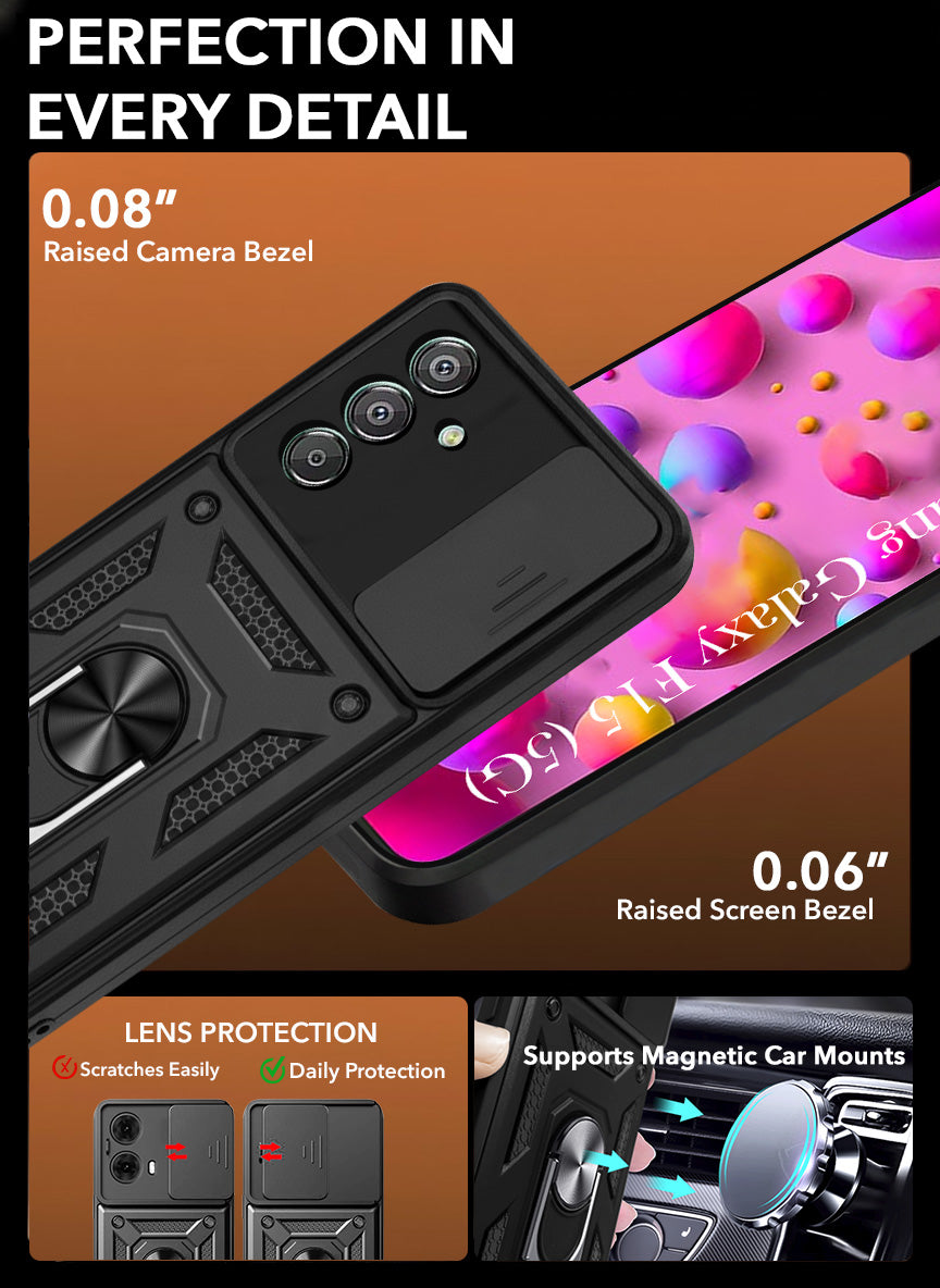 For Samsung Galaxy F15 5G Back Cover Case(Hybrid Dual Armor Polycarbonate)