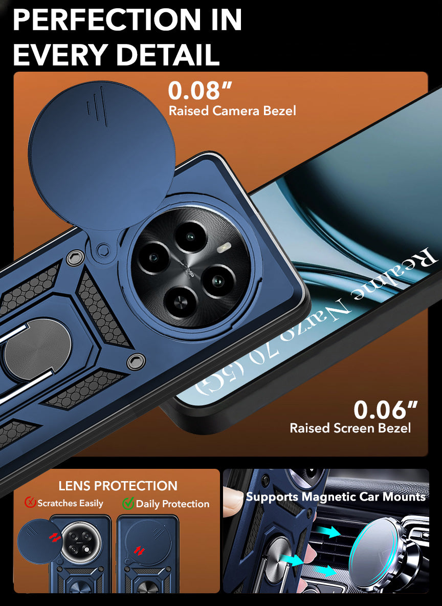 For Realme Narzo 70 5G Back Cover Case (Hybrid Dual Armor Polycarbonate)