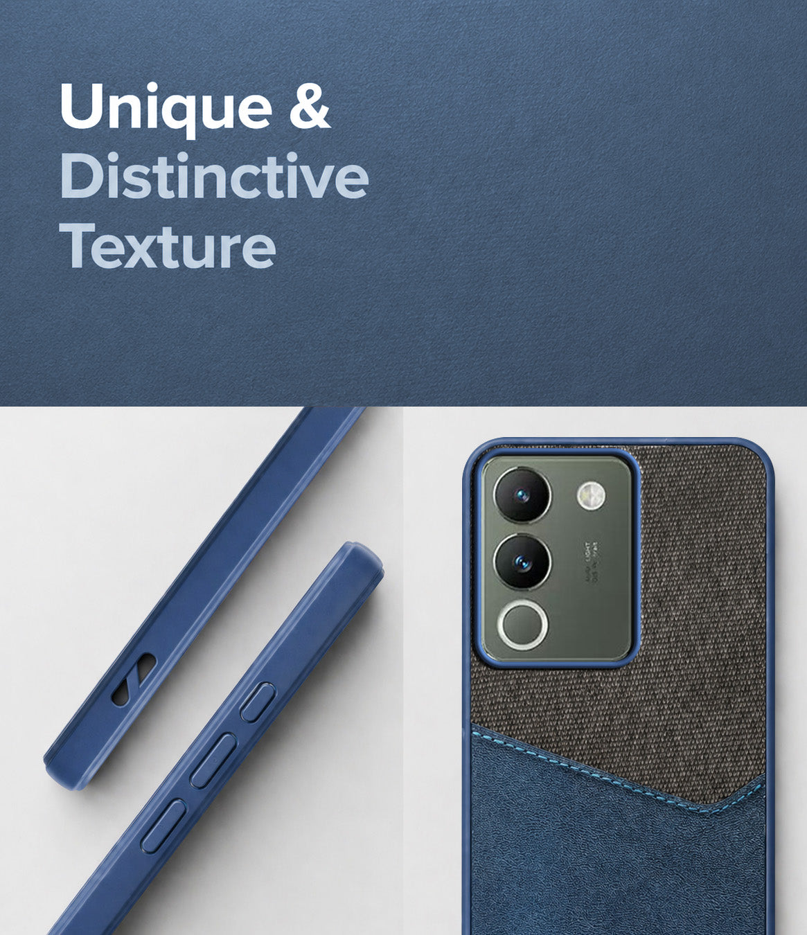 For Vivo Y200 Back Cover Case (Dual PU Leather Stitch | Professional Minimalist | Soft and Flexible)