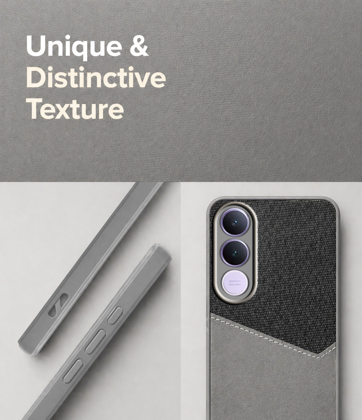 For Vivo V70 FE 5G Back Cover Case (Dual PU Leather Stitch | Professional Minimalist | Soft and Flexible)