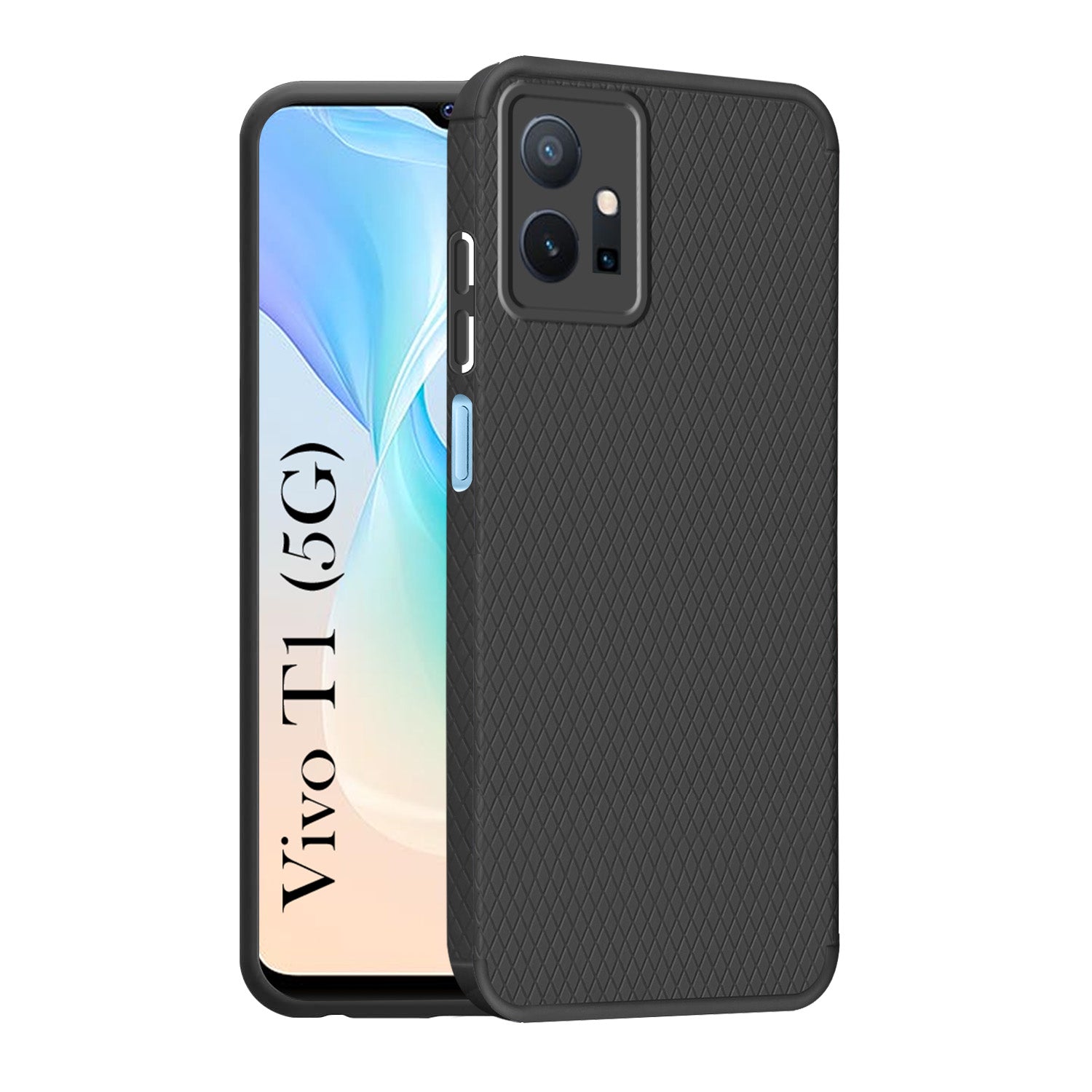 For Vivo T1 5G Back Cover Case (Liquid Silicone | Side Grip | Camera Protection)