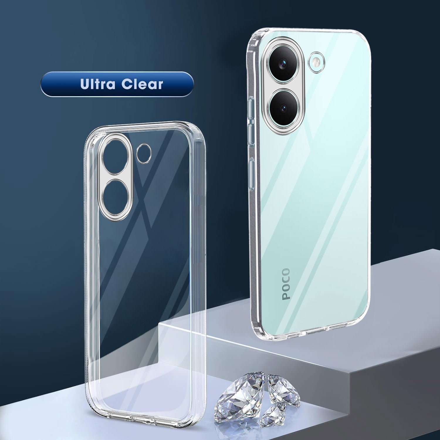 For Poco X8 Pro Back Cover Case Silicone (Clear Shockproof Case with Camera Protection | Soft and Flexible | Transparent)