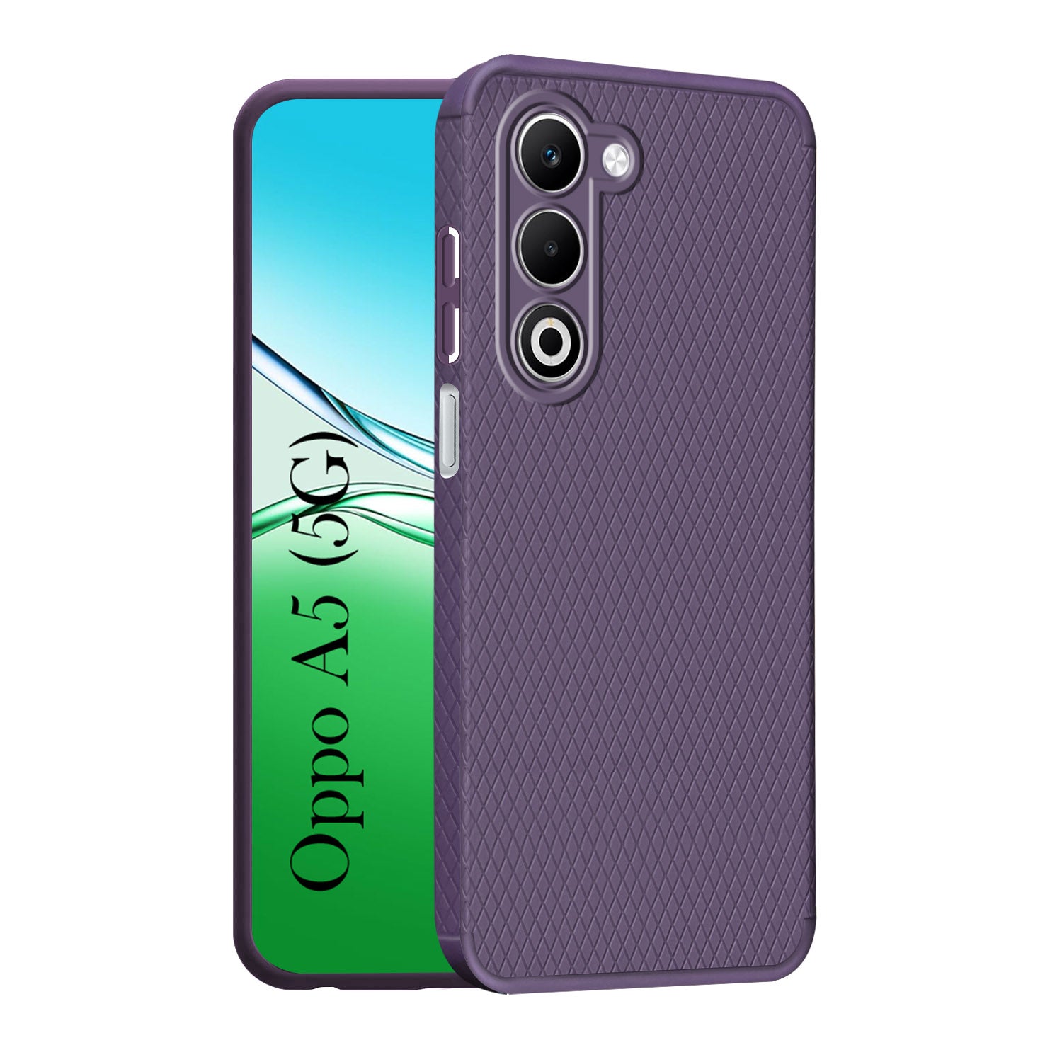 For Oppo A5 5G Back Cover Case (Liquid Silicone | Side Grip | Camera Protection)
