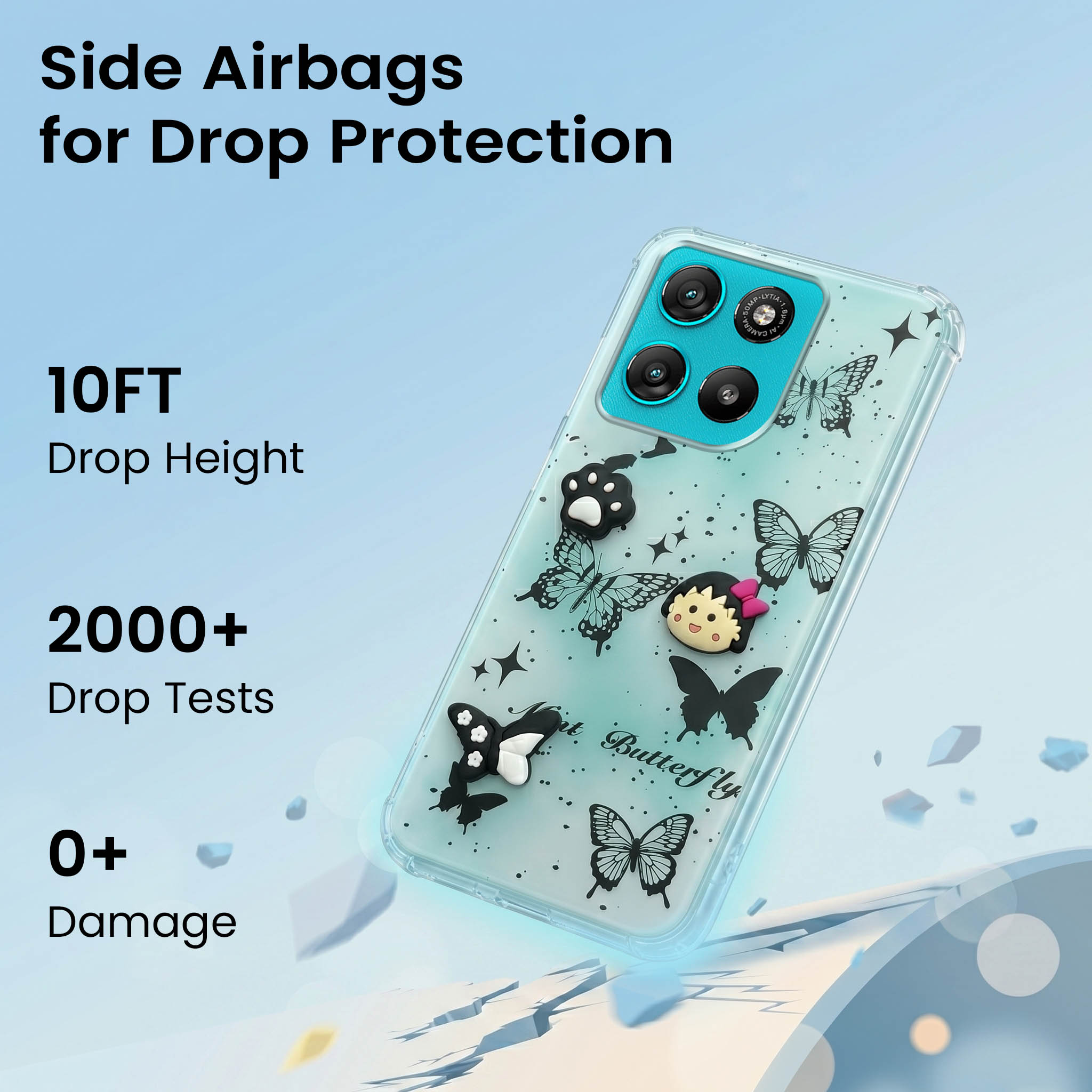 For Motorola Moto G67 Power | G57 Power Back Cover Case (3D Cute Cartoons | Hard Back Side Soft | Matte Premium Finish | HD Printing)