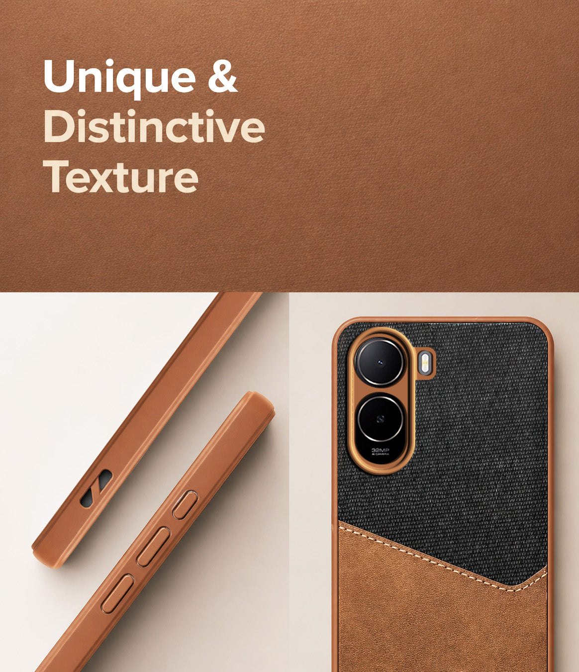 For Poco C85x 5G Back Cover Case (Dual Colour Stitch | Professional Minimalist Feel | Soft and Flexible)