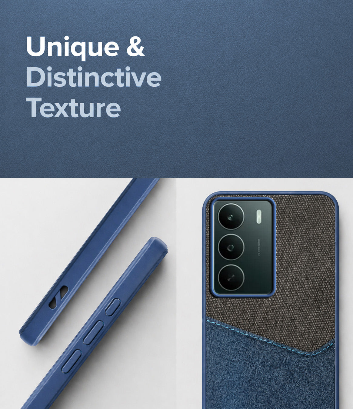 For Realme P3 lite Back Cover Case (Dual PU Leather Stitch | Professional Minimalist | Soft and Flexible)
