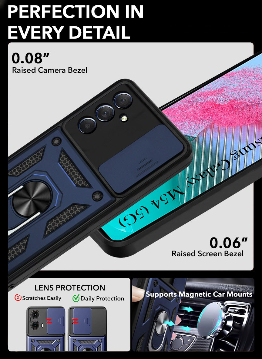 For Samsung Galaxy M54 5G Back Cover Case (Hybrid Dual Armor Polycarbonate)