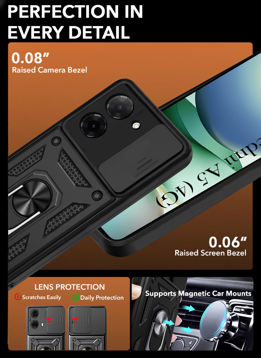 For Redmi A5 4G Back Cover Case (Hybrid Dual Armor Polycarbonate)