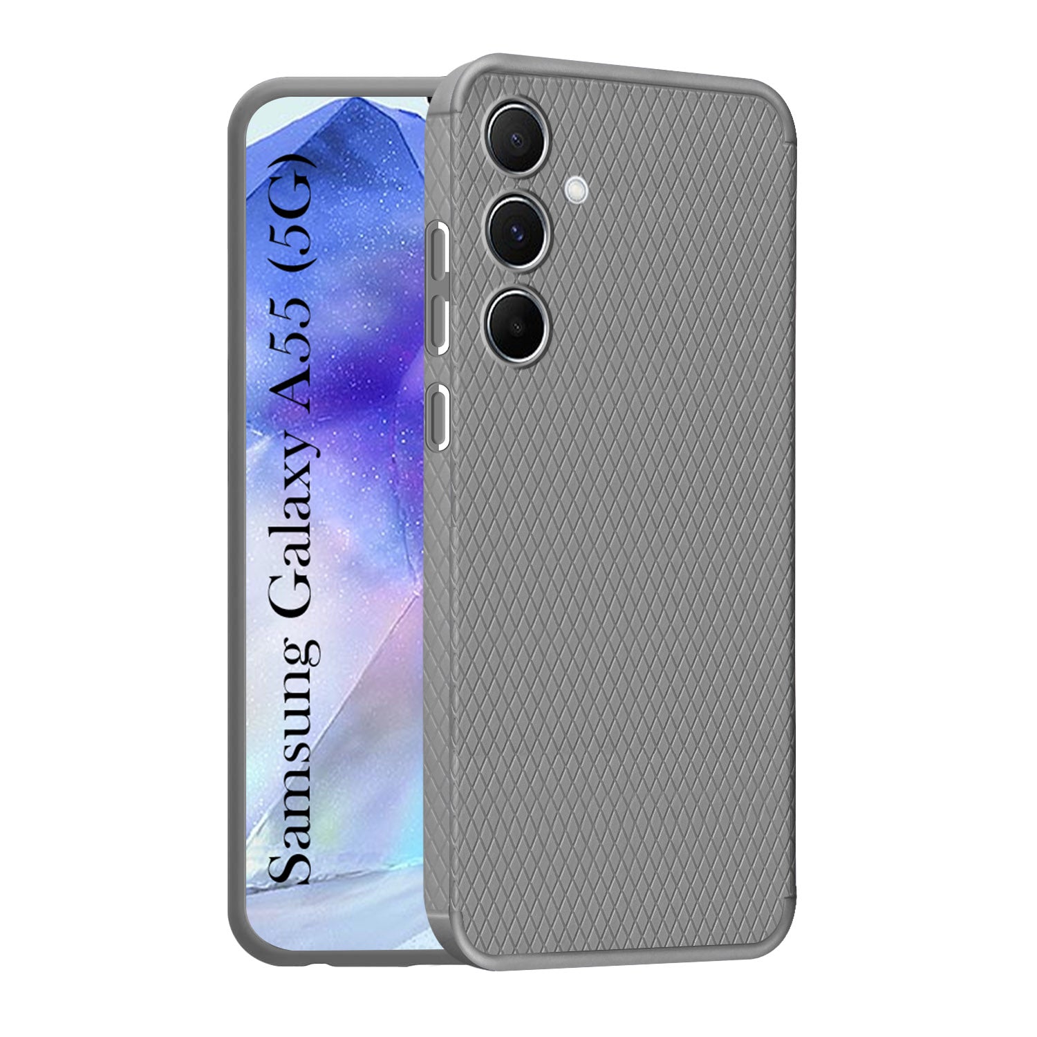 For Samsung Galaxy A55 5G Back Cover Case (Liquid Silicone | Side Grip | Camera Protection)