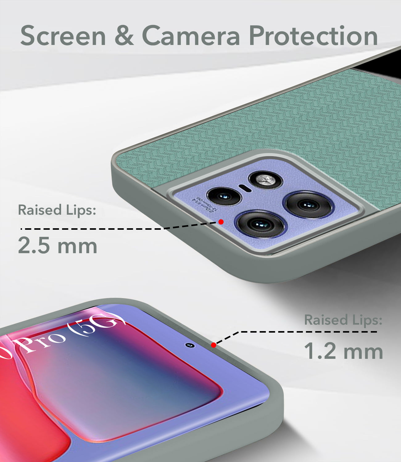 For Motorola Moto Edge 50 Pro Back Cover Case (Elegant PU Leather Finish | Premium Minimalist Professional | Camera Protection Bump)