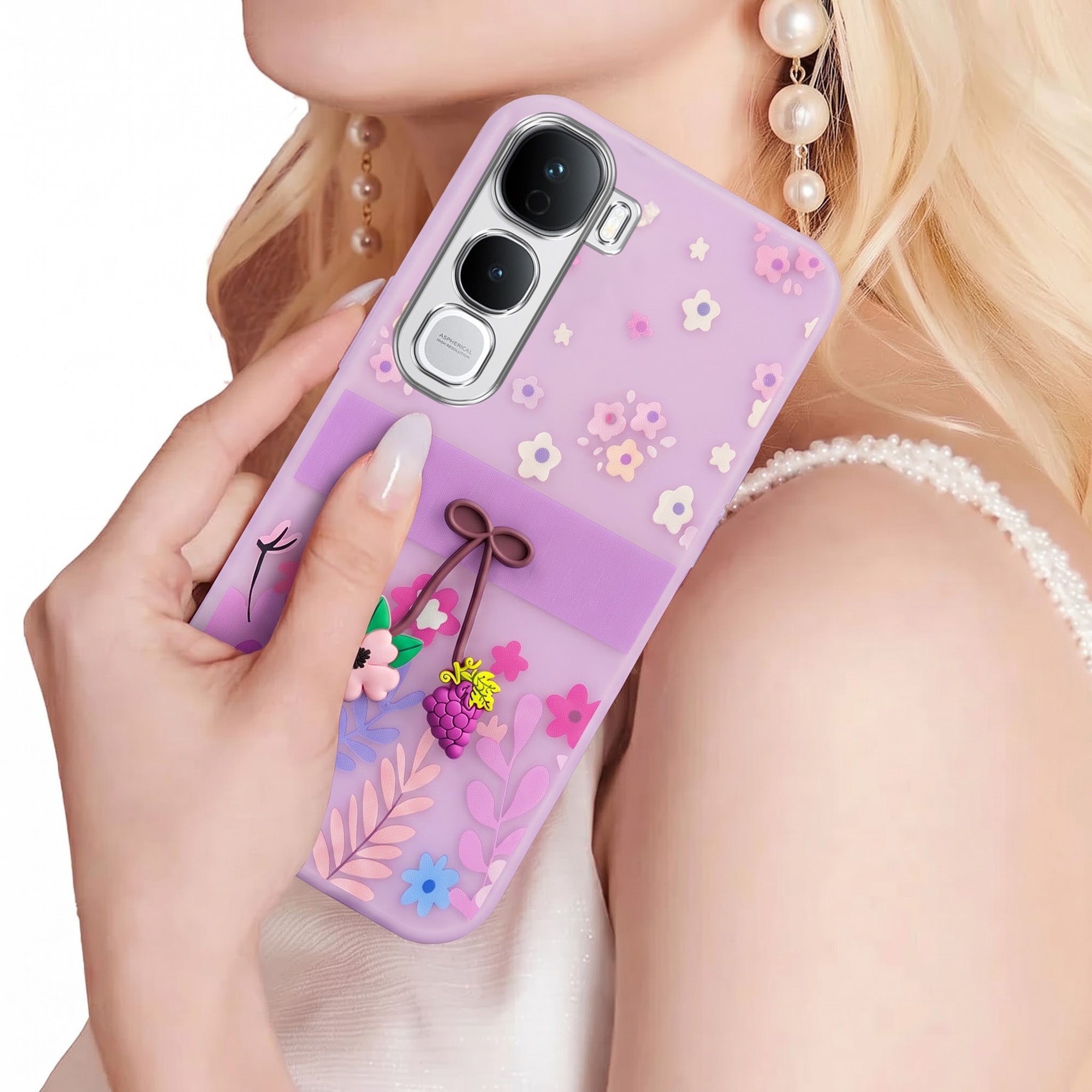 For Vivo Y400 Pro Back Cover Case (3D Cute Cartoons | Hard Back Side Soft | Matte Premium Finish | HD Printing)