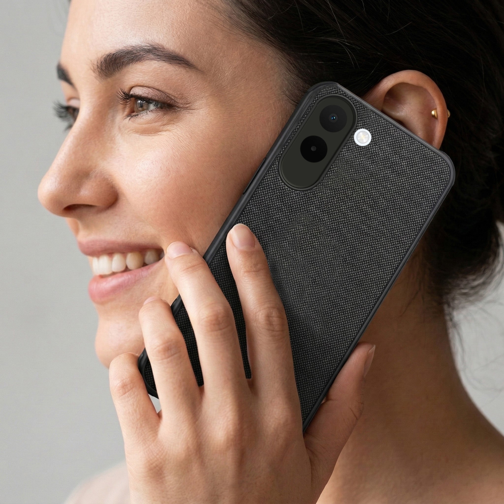 For OnePlus N6X Combo (Textured Grip Design | Micro-Fiber Cloth Inside | Oleophobic Coating Screen Glass)