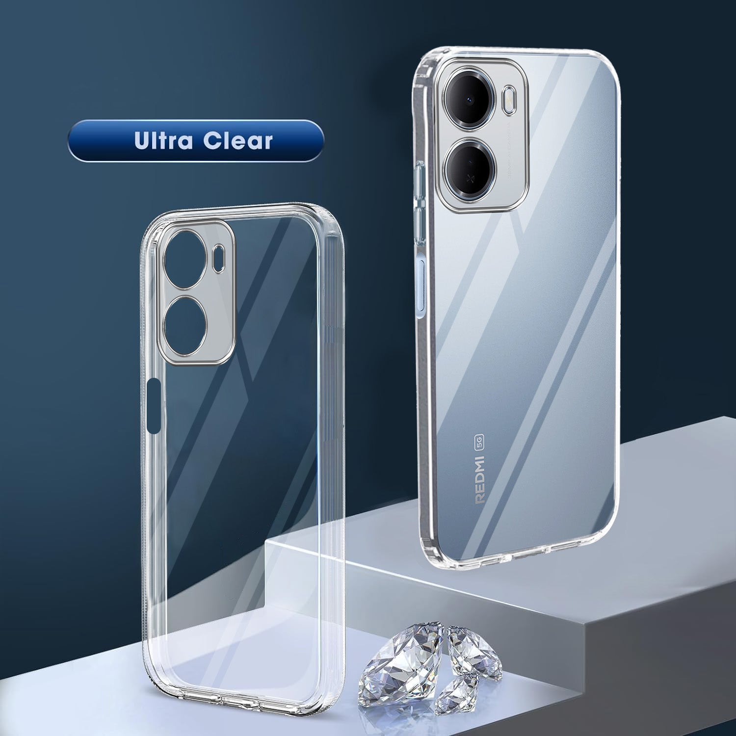 For Redmi 15A 5G Back Cover Case Silicone (Clear Shockproof Case with Camera Protection | Soft and Flexible | Transparent)