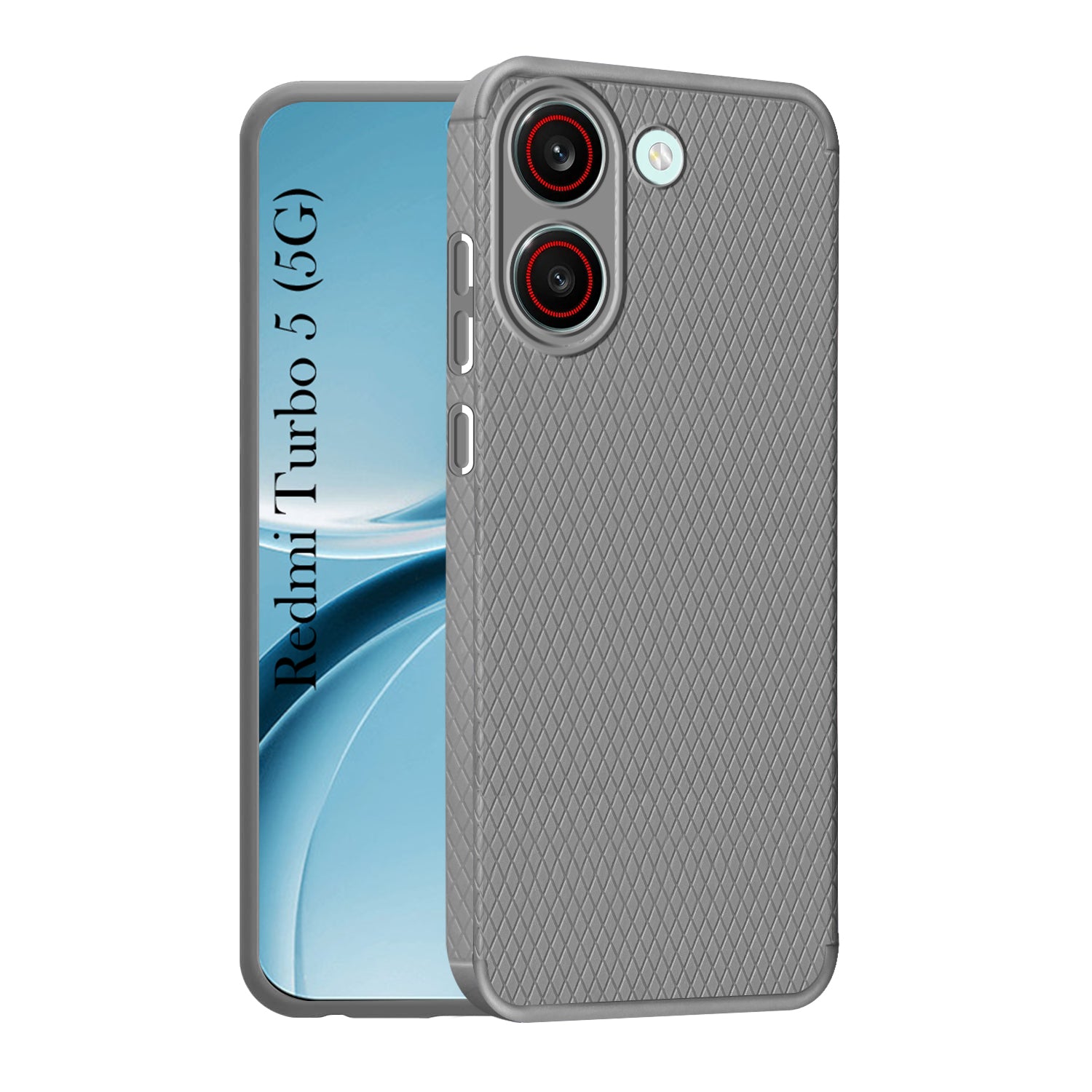 For Redmi Turbo 5 Back Cover Case Liquid Silicone (Camera Protection | Side Grip Texture | Soft and Flexible)