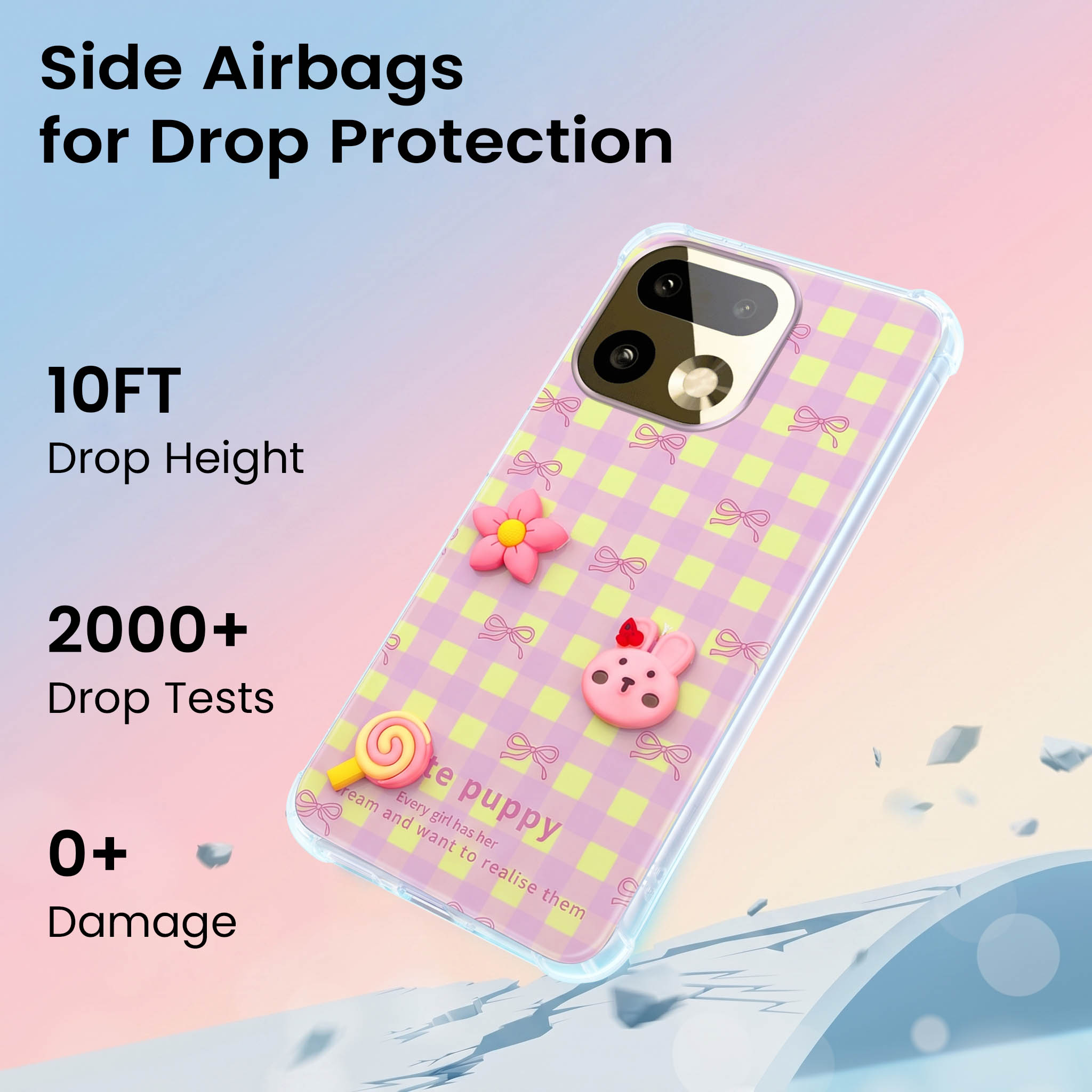 For Realme 16 Pro Plus 5G Back Cover Case (3D Cute Cartoons | Hard Back Side Soft | Matte Premium Finish | HD Printing)
