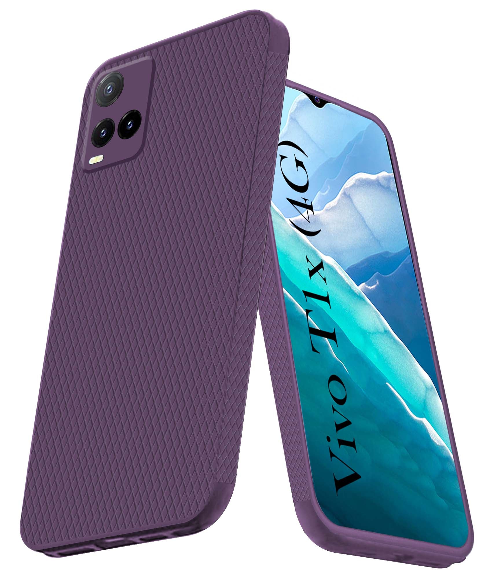 For Vivo T1x 4G  Back Cover Case (Liquid Silicone | Side Grip | Camera Protection)