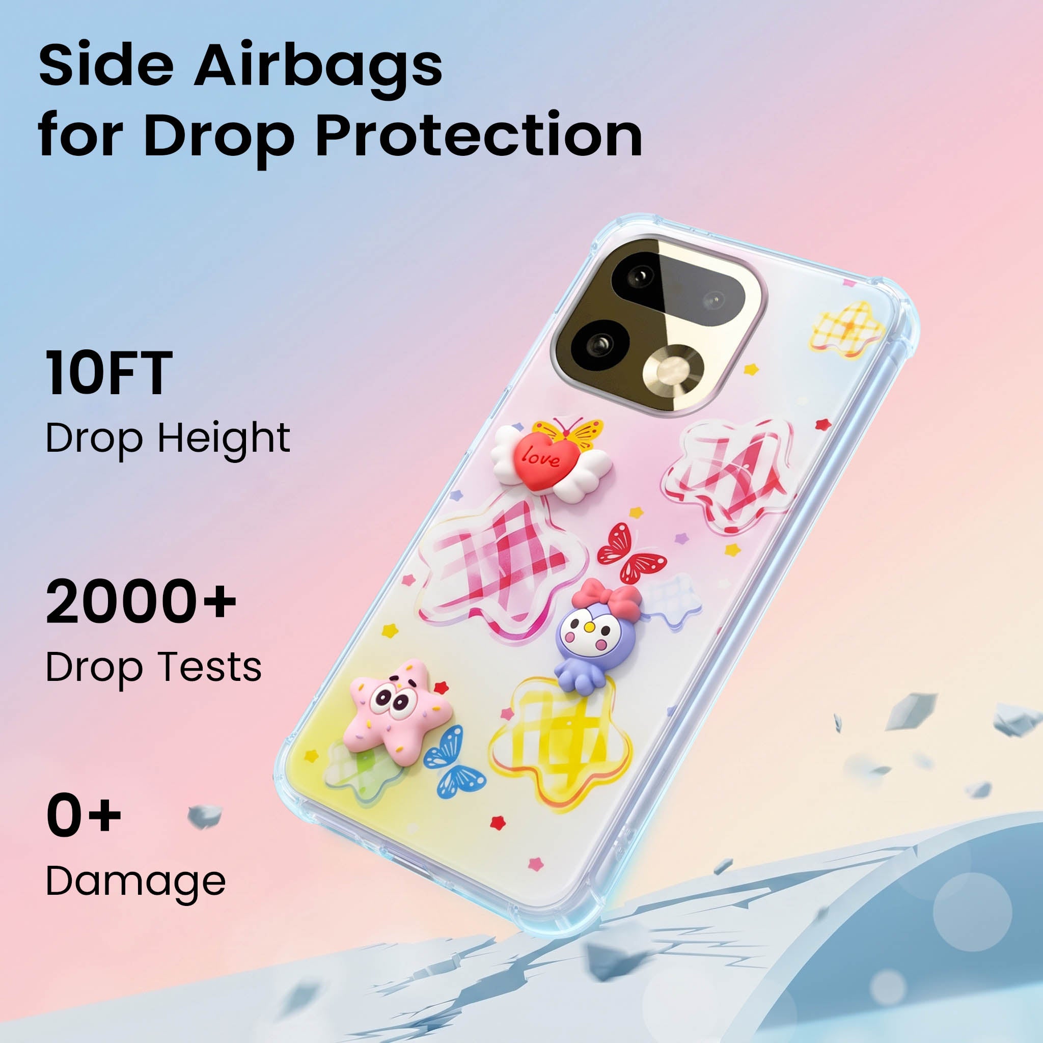 For Realme 16 Pro Plus 5G Back Cover Case (3D Cute Cartoons | Hard Back Side Soft | Matte Premium Finish | HD Printing)
