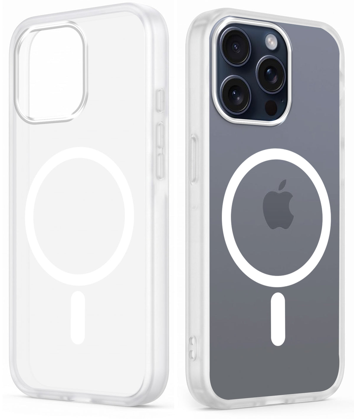 For Apple iPhone 15 Pro Max Matte Finish Back Case Cover (MagSafe Compatible | Translucent Soft Touch | Slim and Unbreakable)