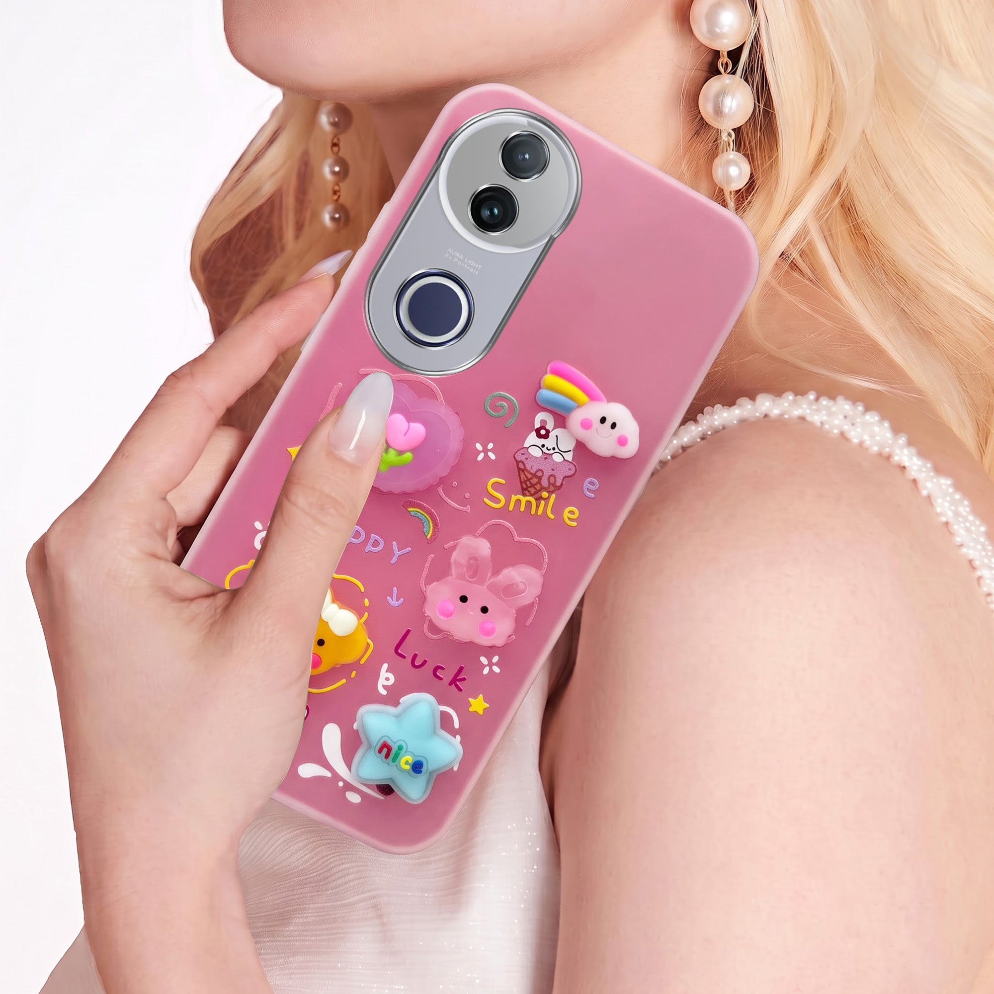 For Vivo T4R Back Cover Case (3D Cute Cartoons | Hard Back Side Soft | Matte Premium Finish | HD Printing)