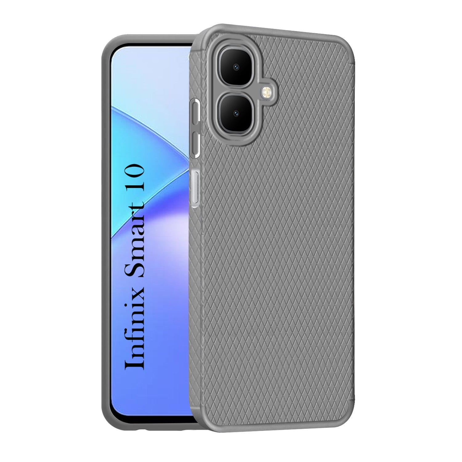 For Infinix Smart 10 Back Cover Case (Liquid Silicone | Side Grip | Camera Protection)