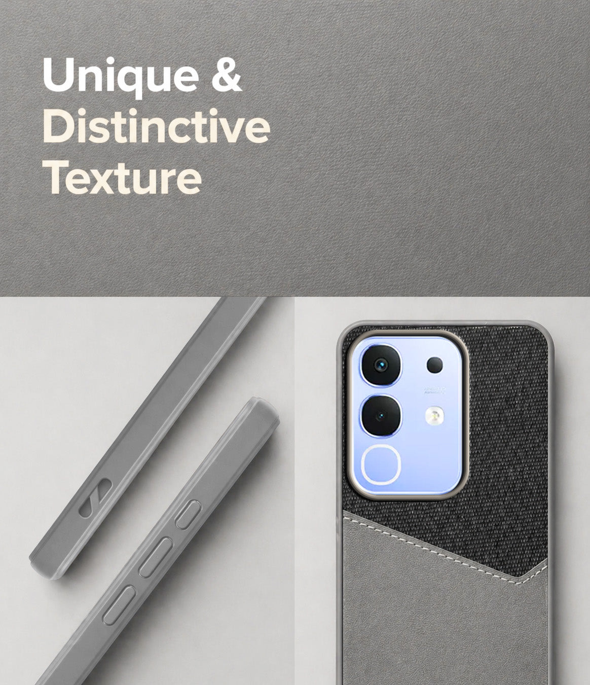For Vivo iQOO Z10x Back Cover Case (Dual PU Leather Stitch | Professional Minimalist | Soft and Flexible)