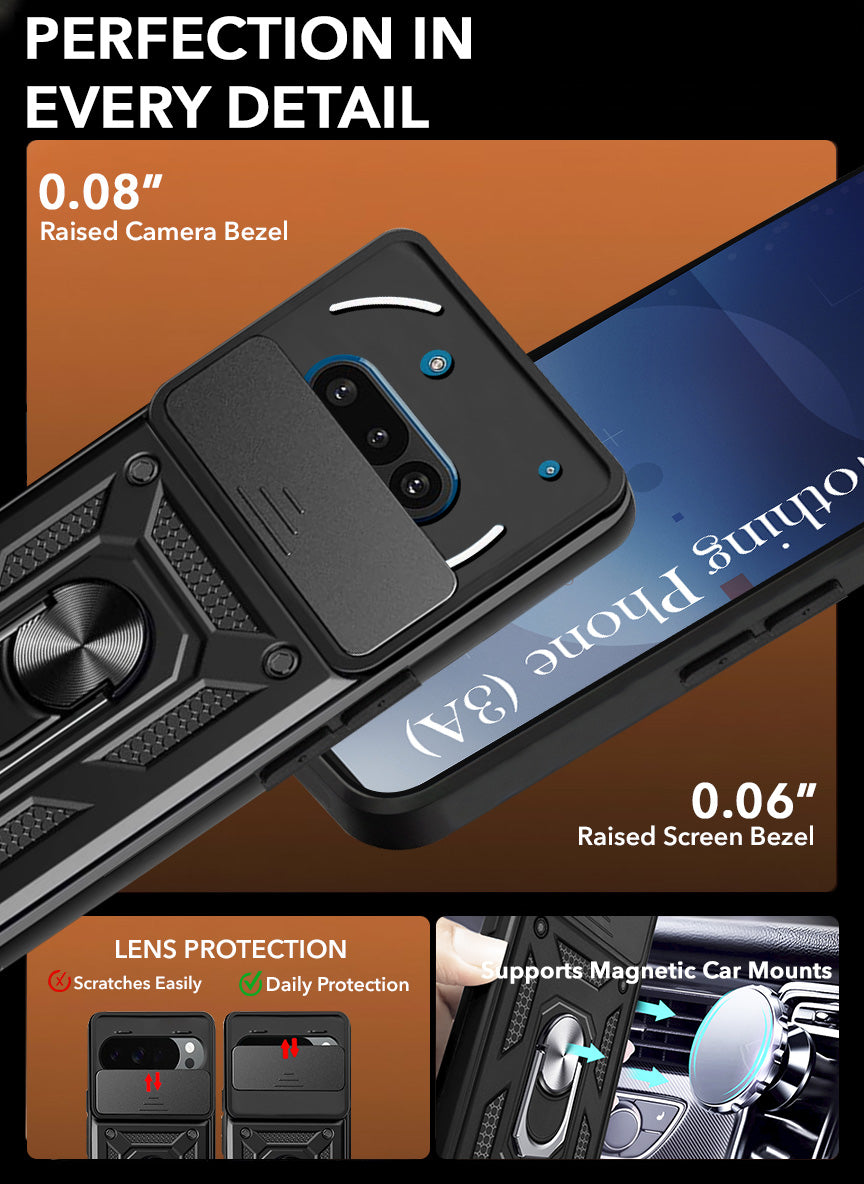 For Nothing Phone 3A 5G Back Cover Case (Hybrid Dual Armor Polycarbonate)