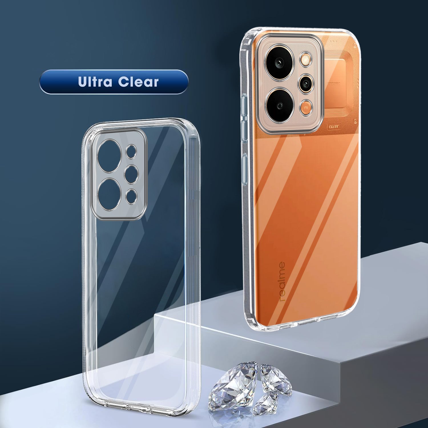 For Realme P4 Power 5G | Realme Narzo Power Back Cover Case Silicone (Clear Shockproof Case with Camera Protection | Soft and Flexible | Transparent)