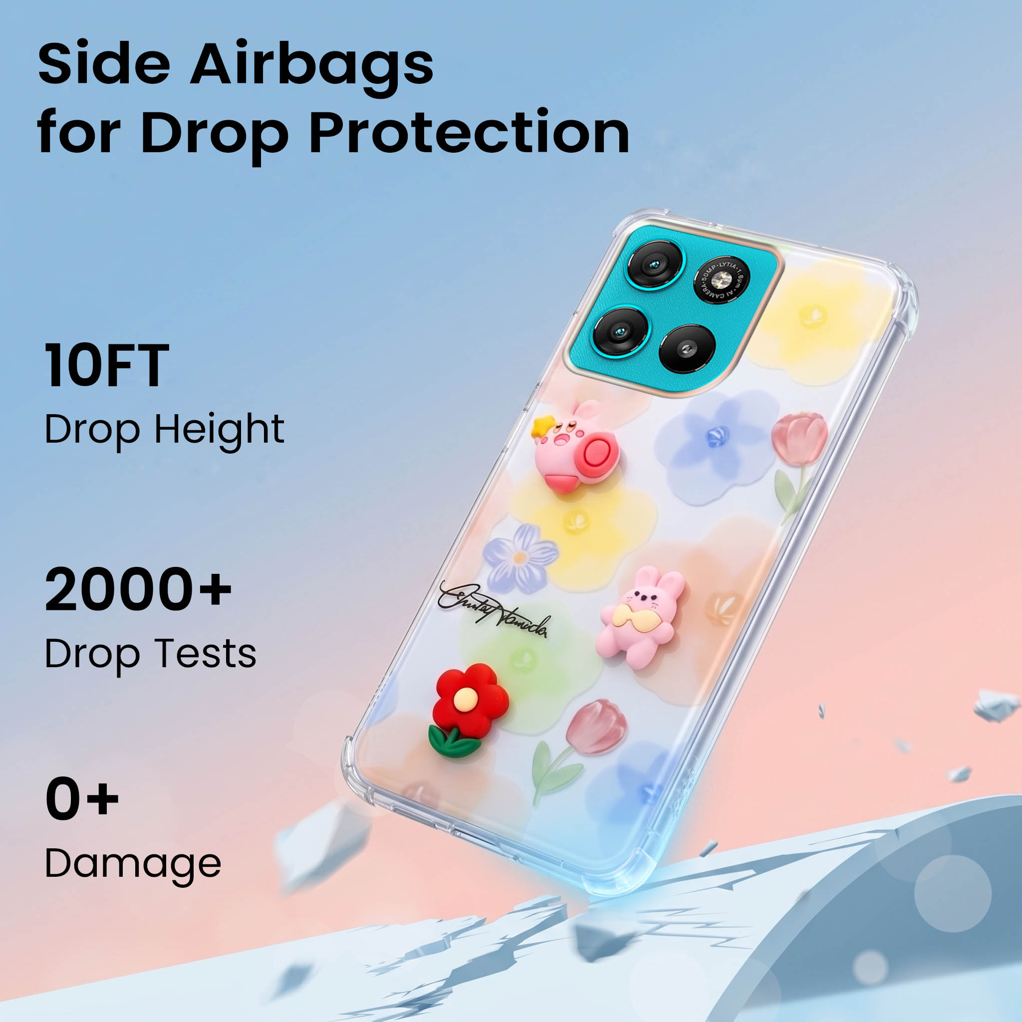For Motorola Moto G67 Power | G57 Power Back Cover Case (3D Cute Cartoons | Hard Back Side Soft | Matte Premium Finish | HD Printing)
