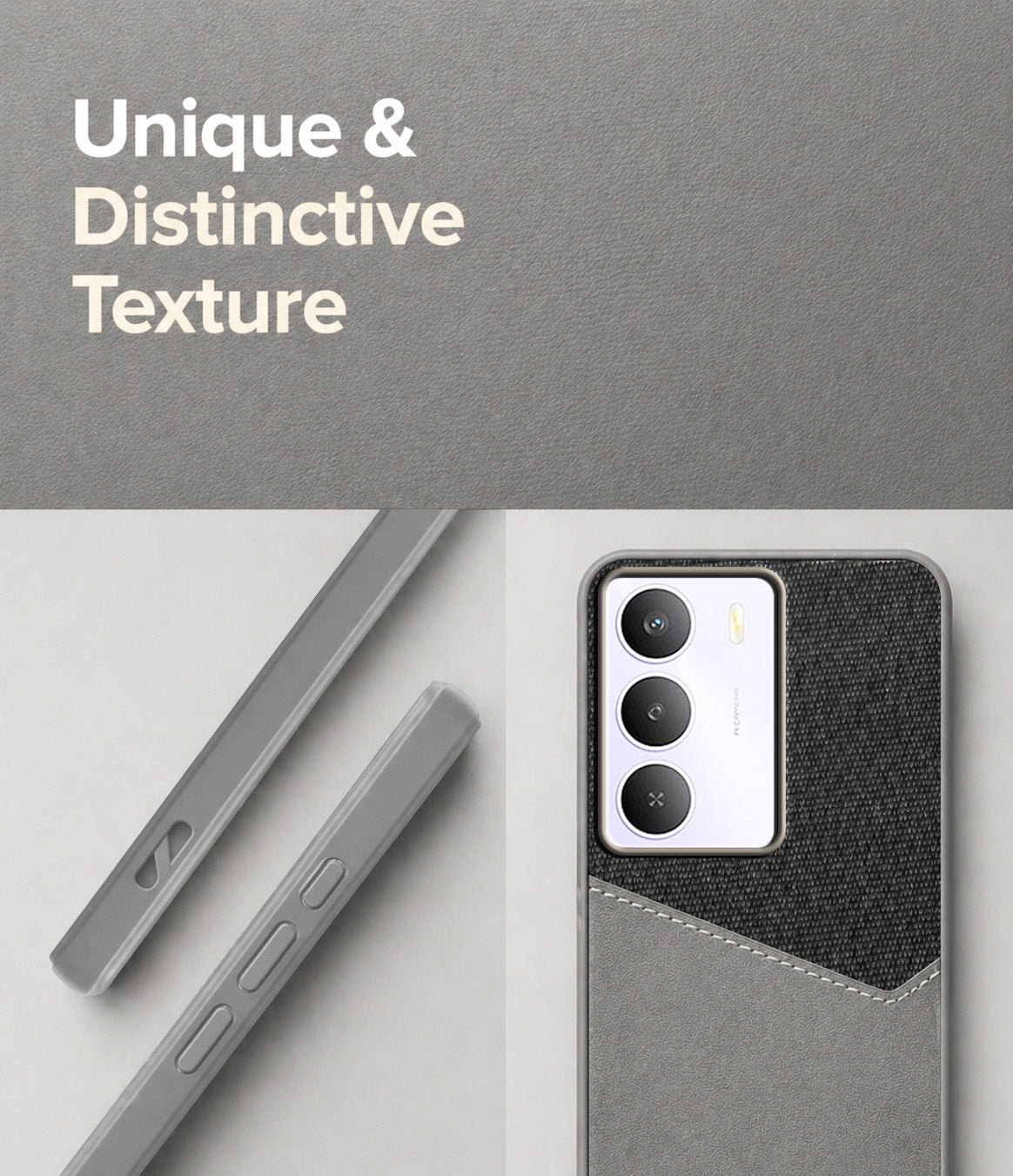 For Realme Narzo 80 Lite 5G Back Cover Case (Dual PU Leather Stitch | Professional Minimalist | Soft and Flexible)