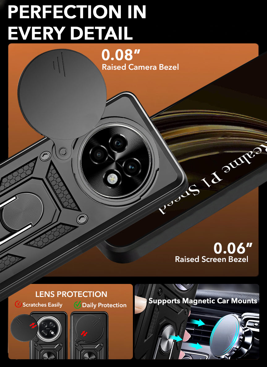For Realme P1 Speed  Back Cover Case (Hybrid Dual Armor Polycarbonate)