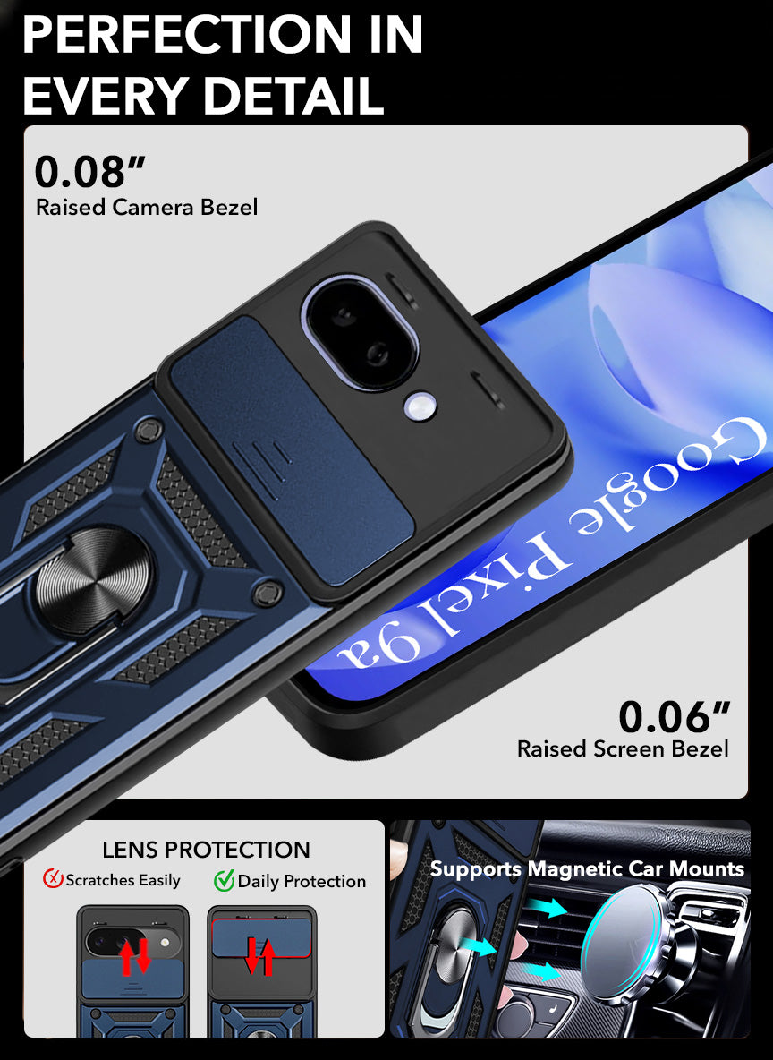 For Google Pixel 9A Back Cover Case (Hybrid Dual Armor Polycarbonate)