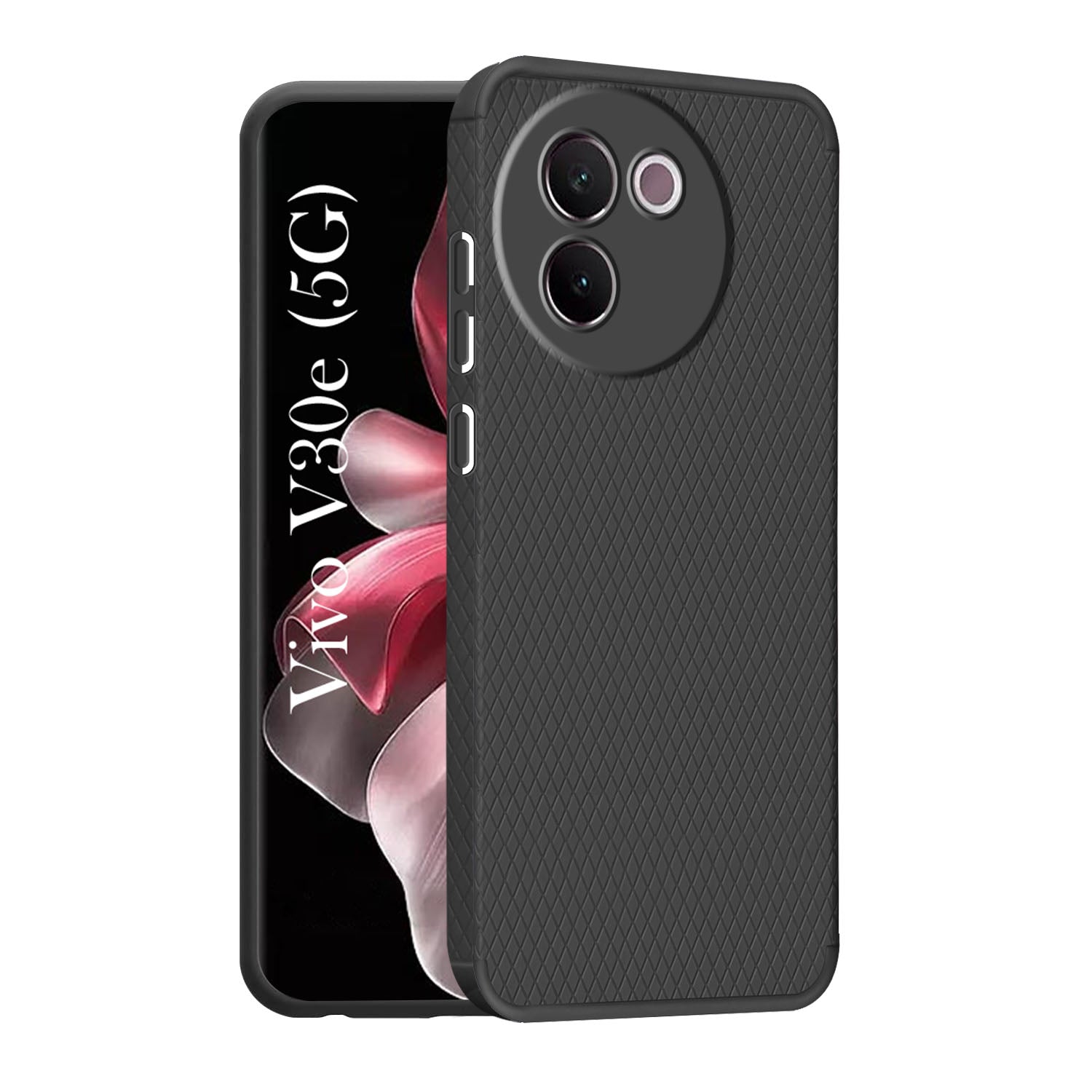 For Vivo V30e 5G Back Cover Case (Liquid Silicone | Side Grip | Camera Protection