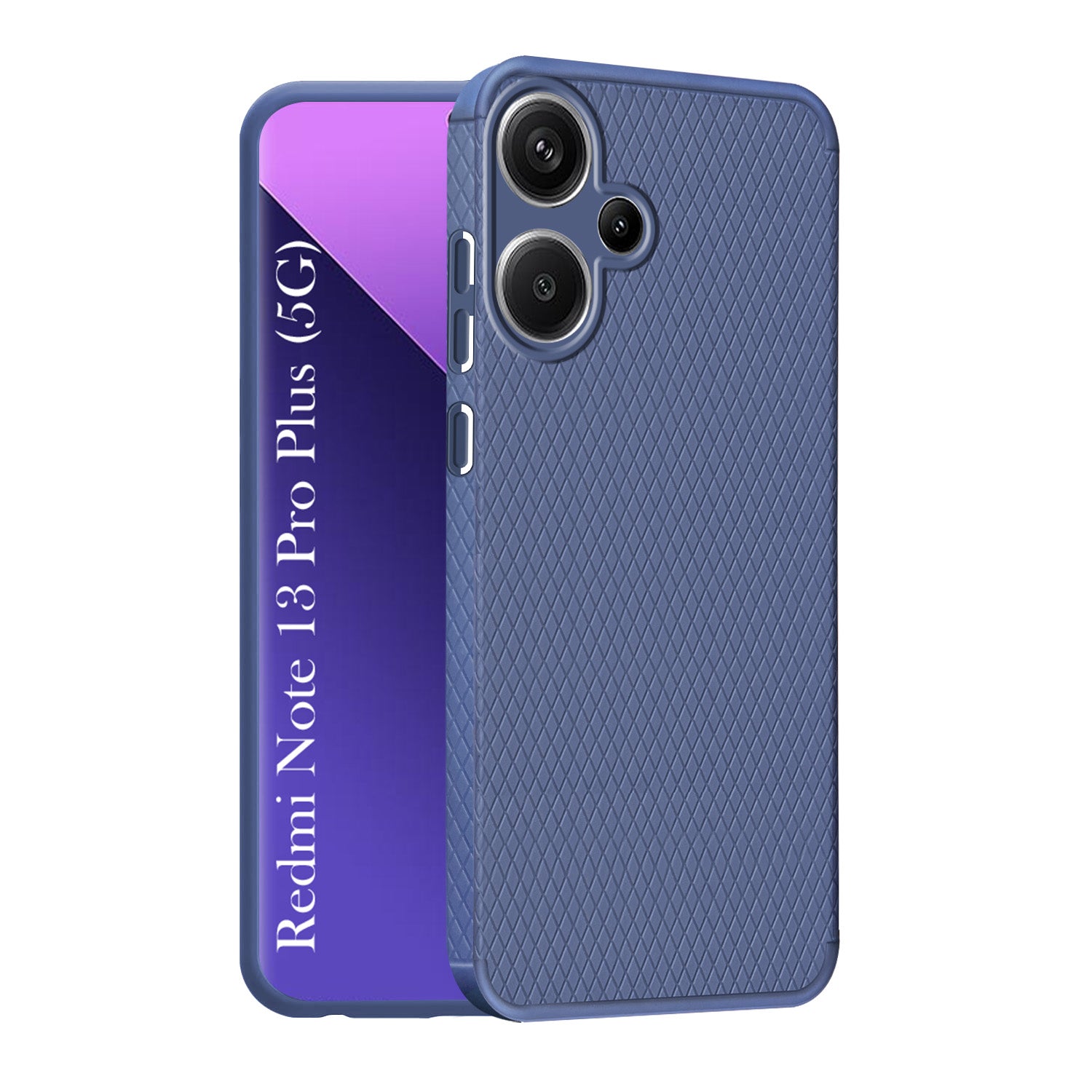 For Redmi Note 13 Pro Plus Back Case Cover (Liquid Silicone | Camera Protection | Side Grip)