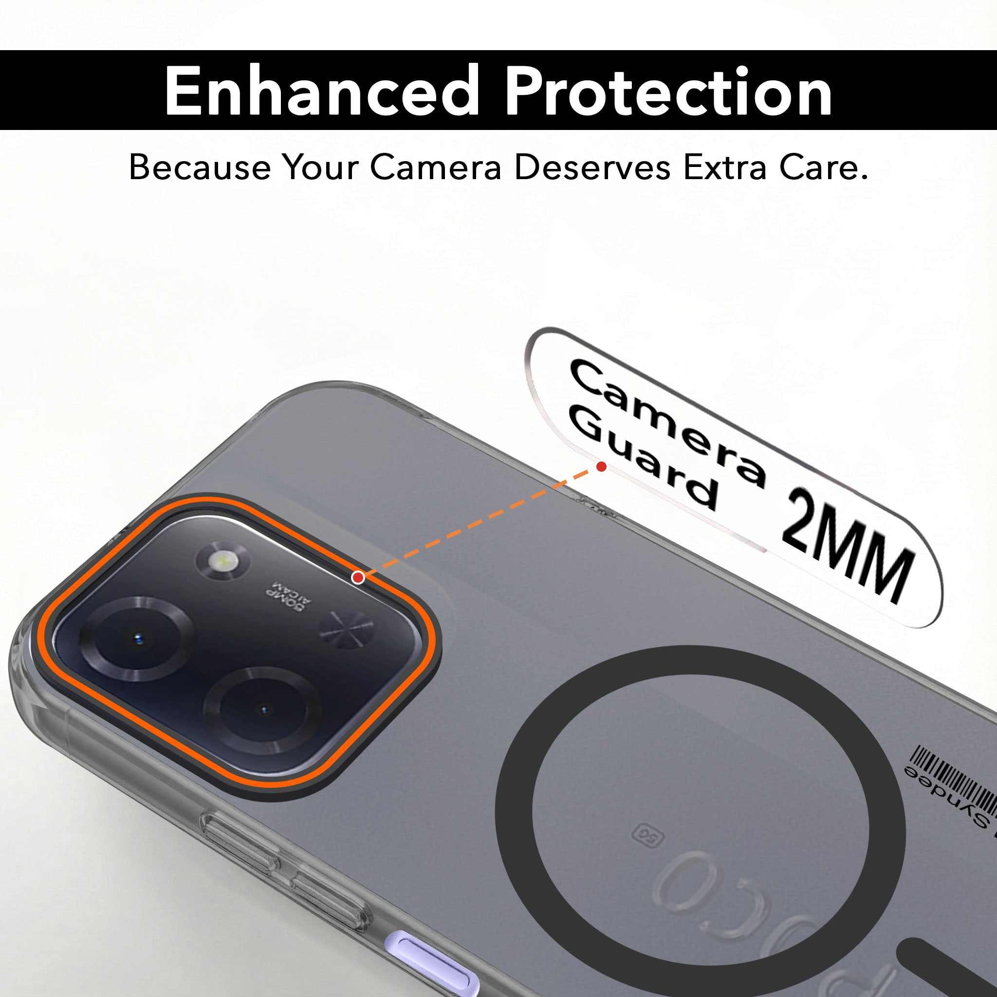 For Poco C85 5G Back Cover Case (Soft Touch | Camera Bump Protection | MagSafe Compatible | Matte Finish)